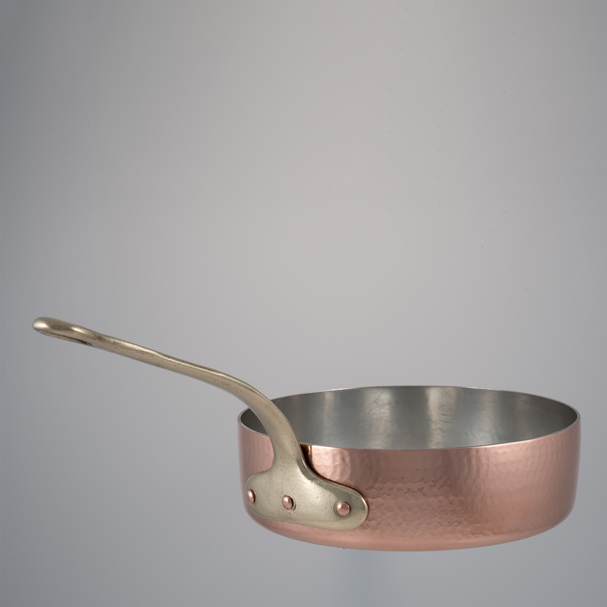 Silver lined Copper Saucepan Dish with Lid #2 - Alternative view 1