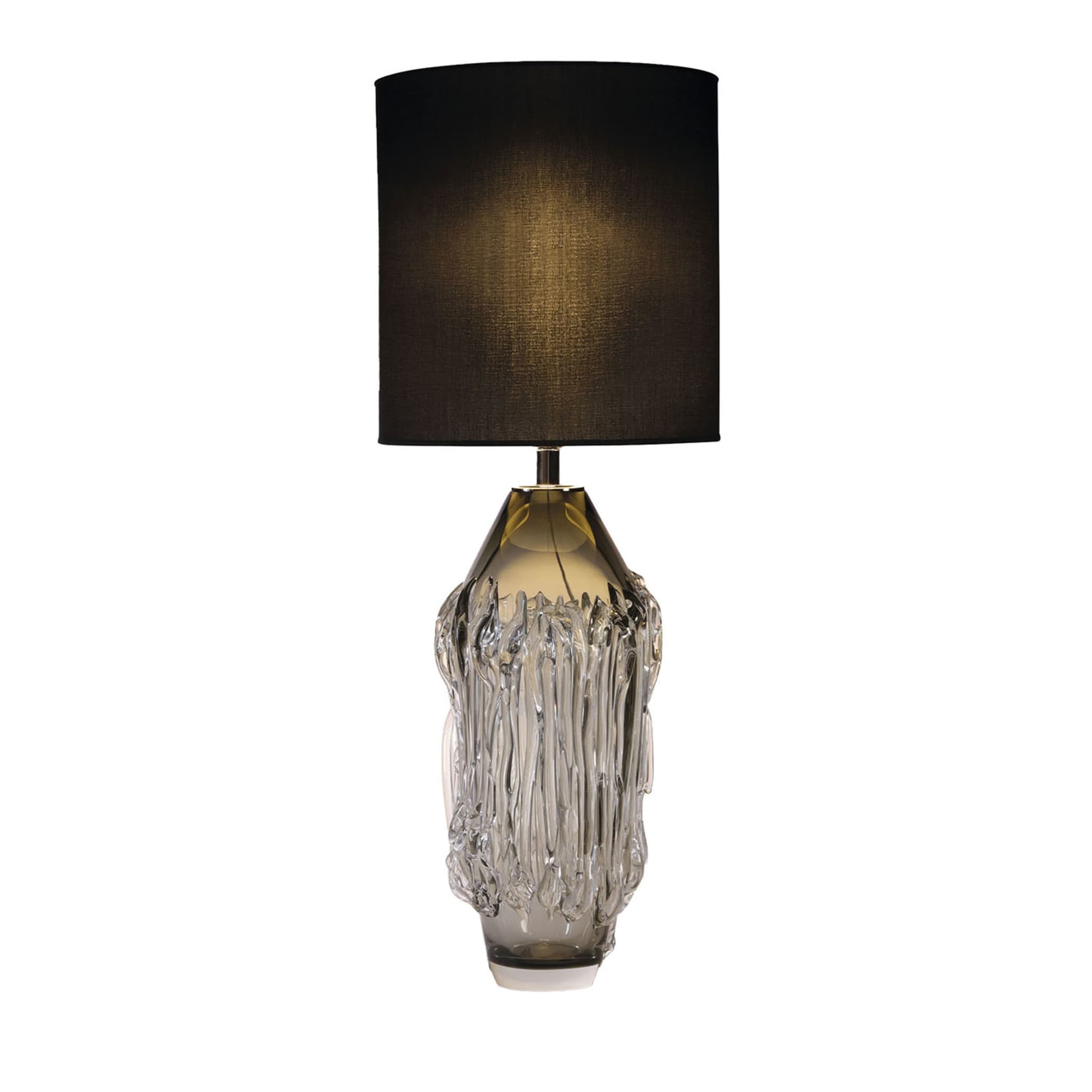 Lampe de table en verre Murano gris  - Vue principale