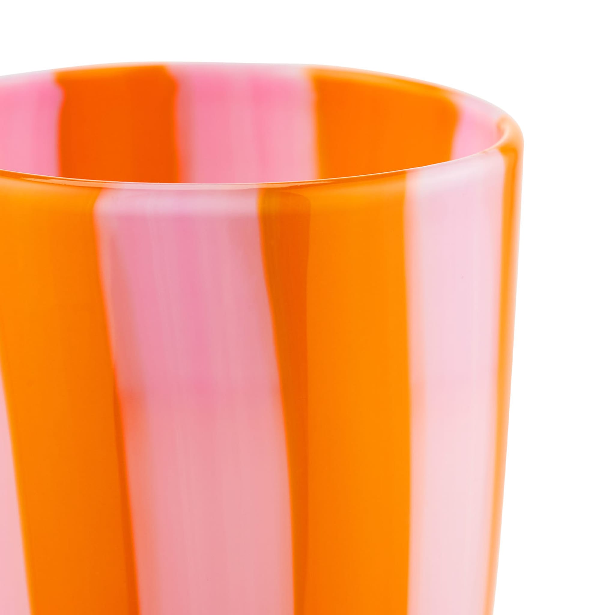 Dolce Vita Set of 2 Orange & Pink Mouth-Blown Water Tumblers - Alternative view 1