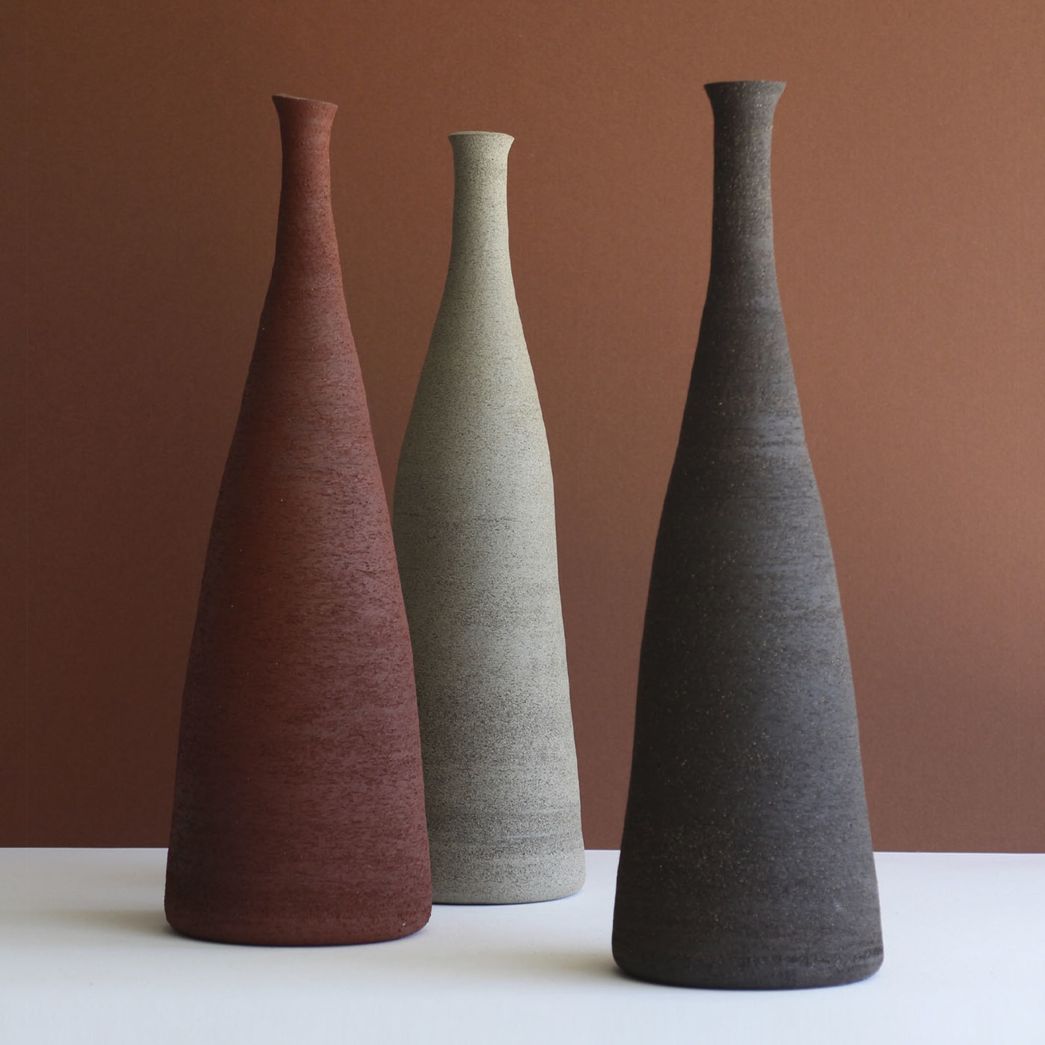 Tapered Carbon-Black Decorative Vase - Alternative view 3