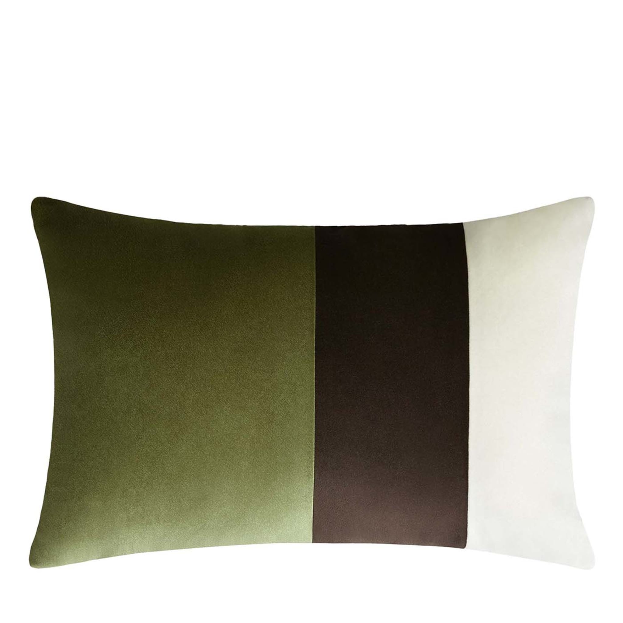 Triple Black White Optical Green Cushion - Left - Main view