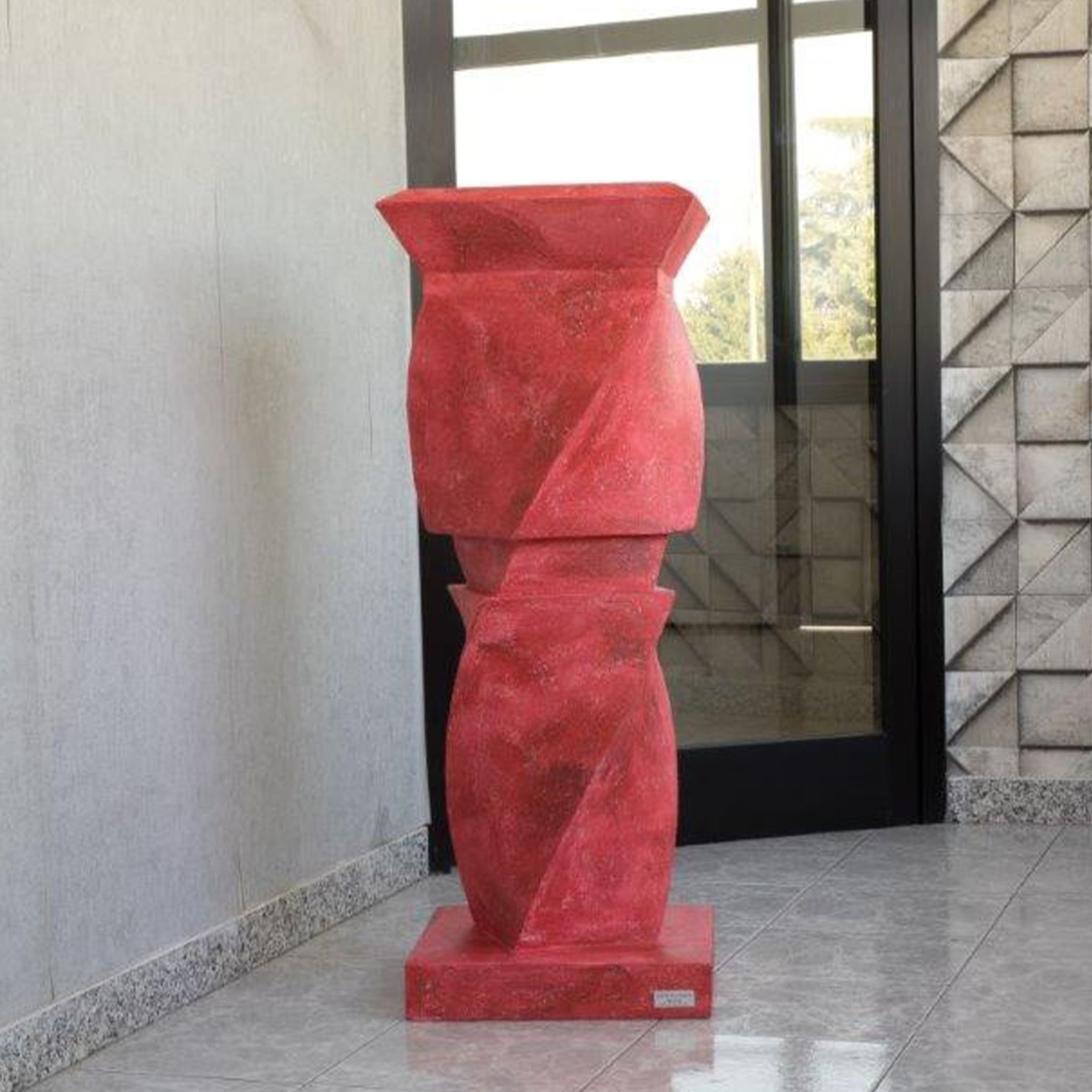 The Spiral Red Decorative Sculpture - Alternative view 4