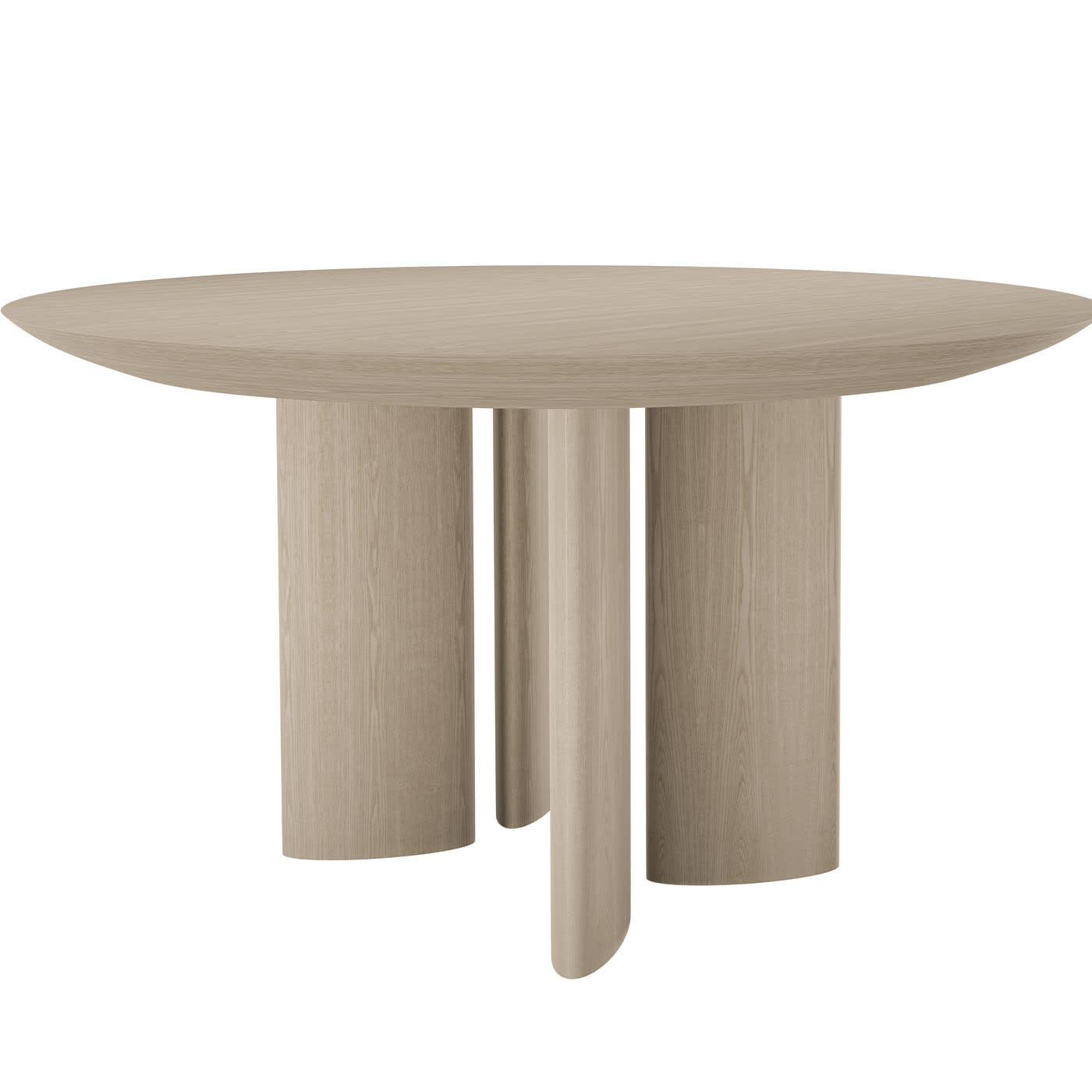 Mesa extensible con tapa redonda de cerámica Made in Italy