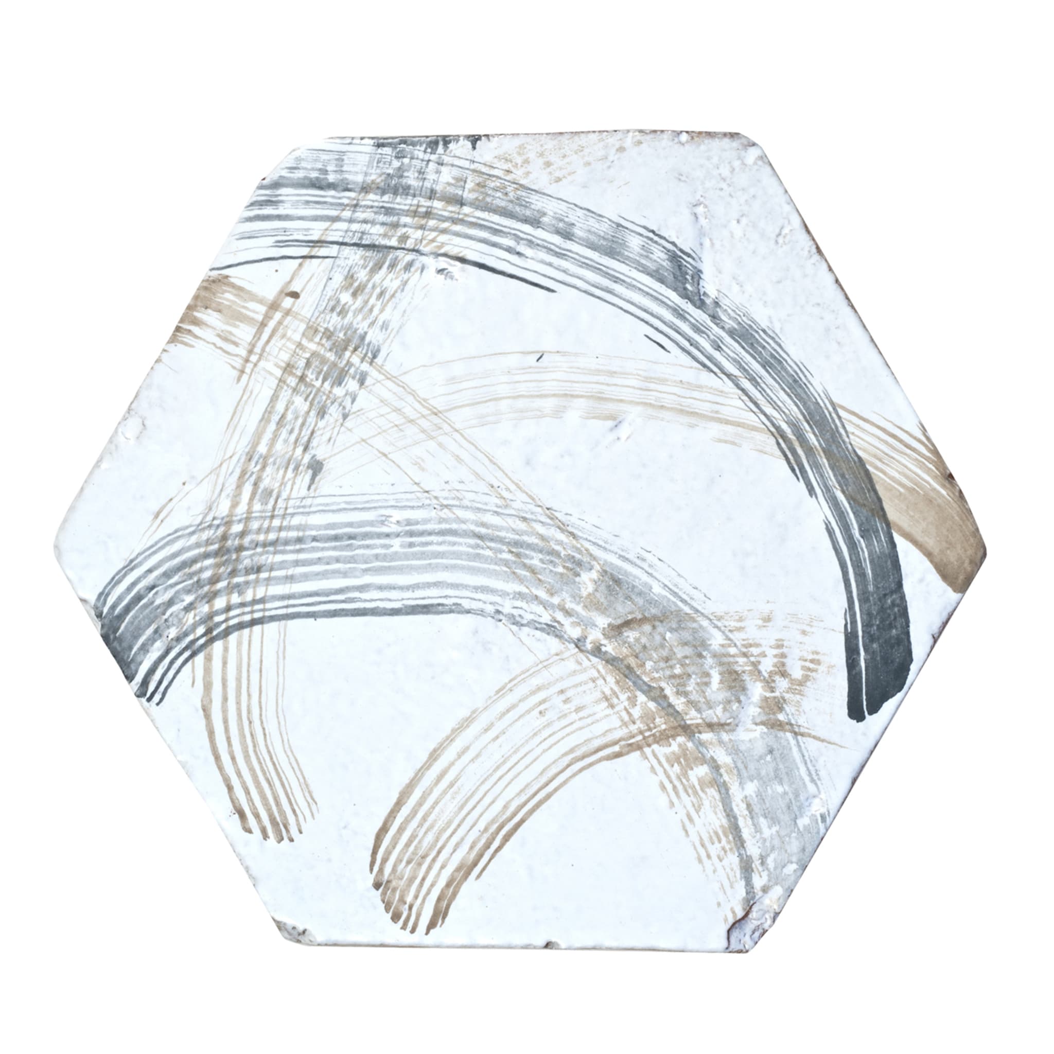 Arcobaleni Jeu de 25 carreaux hexagonaux sable et fumée - Vue principale