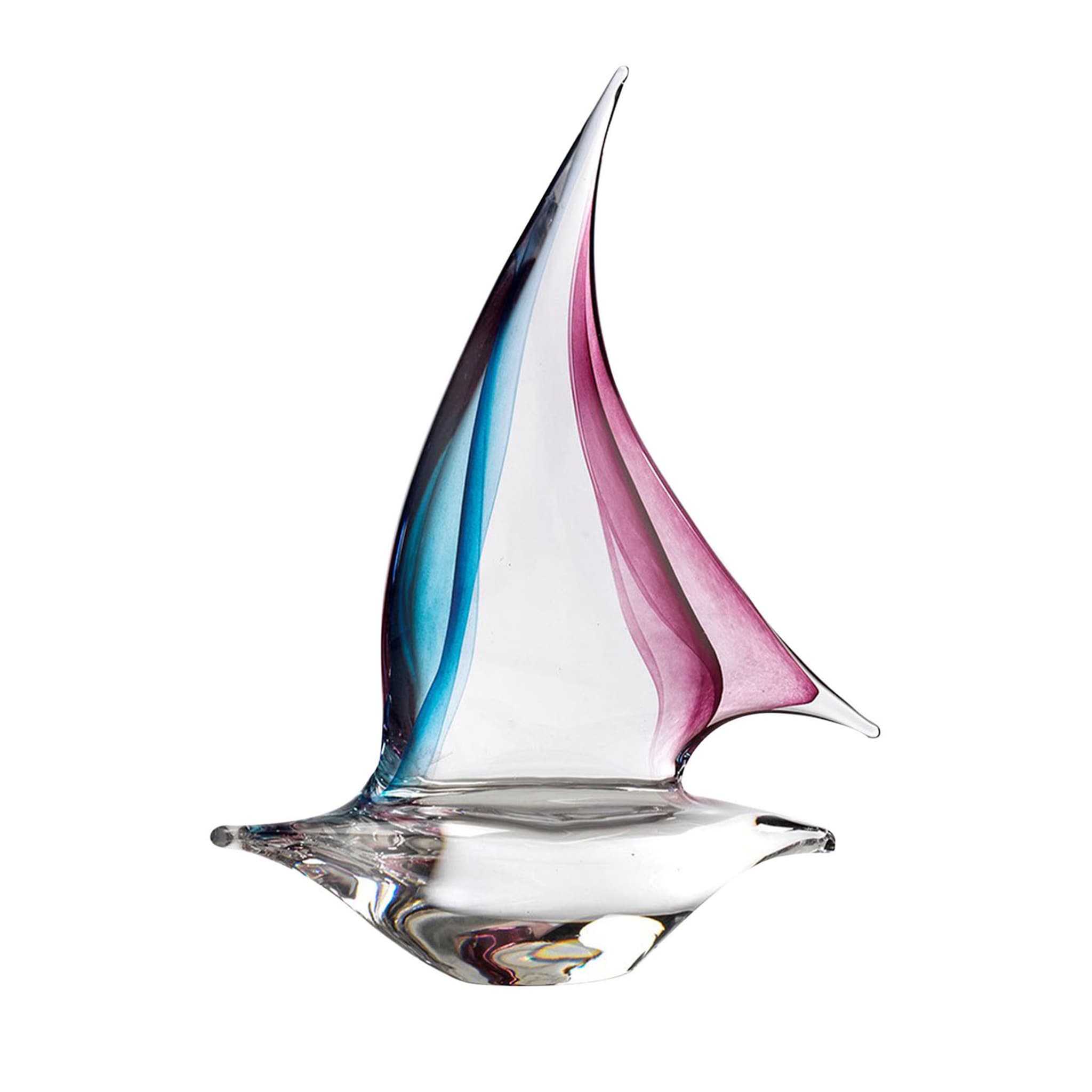 Medium Sailing Boat Hellblau &amp; Rubin - Hauptansicht