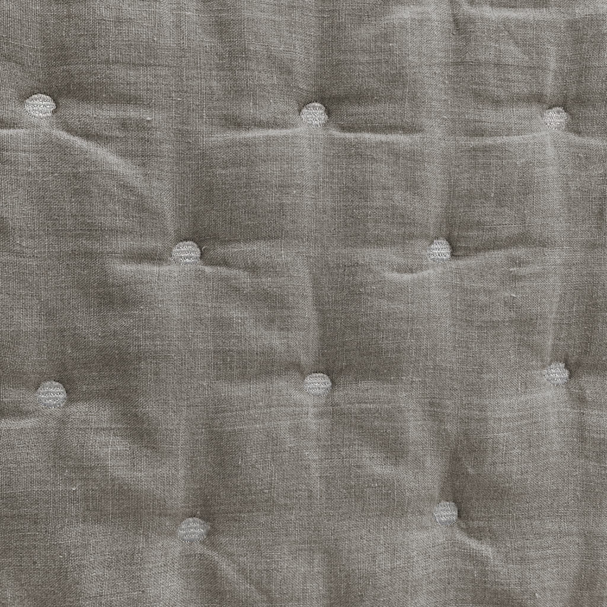 Taupe Gray Linen Quilt - Alternative view 2