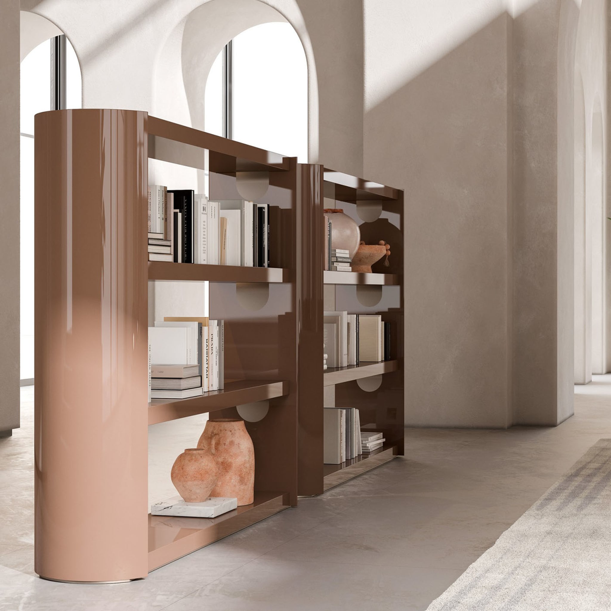 Bookcase With Lacquered Structure  - Alternative view 1