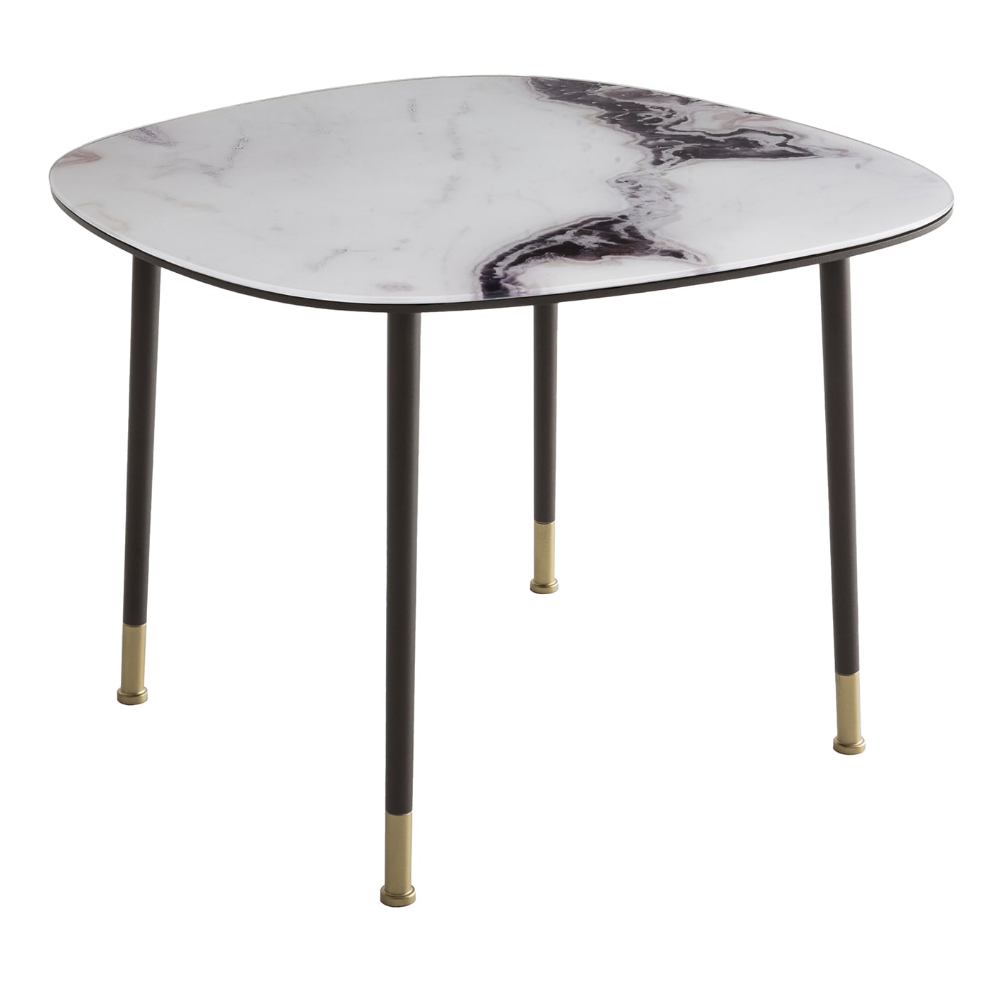 Pebble Medium Trinity White Marble-Effect Coffee Table Morica Design ...