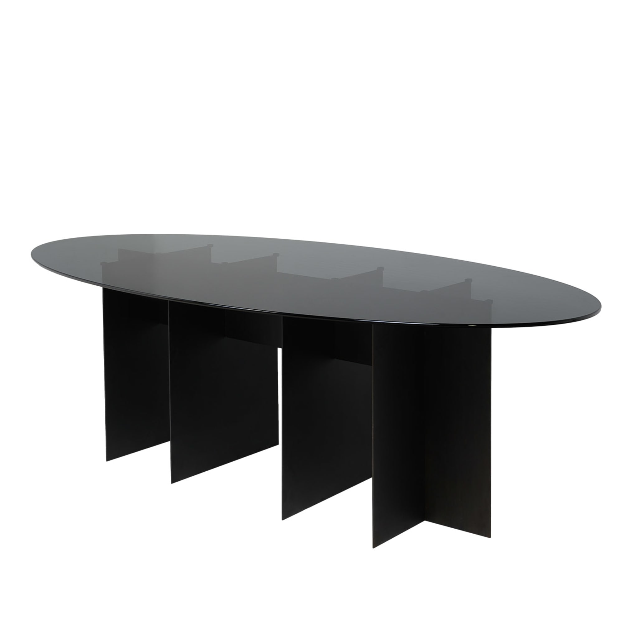 Roy Oval Black Dining Table by Filippo Montaina - Alternative view 3