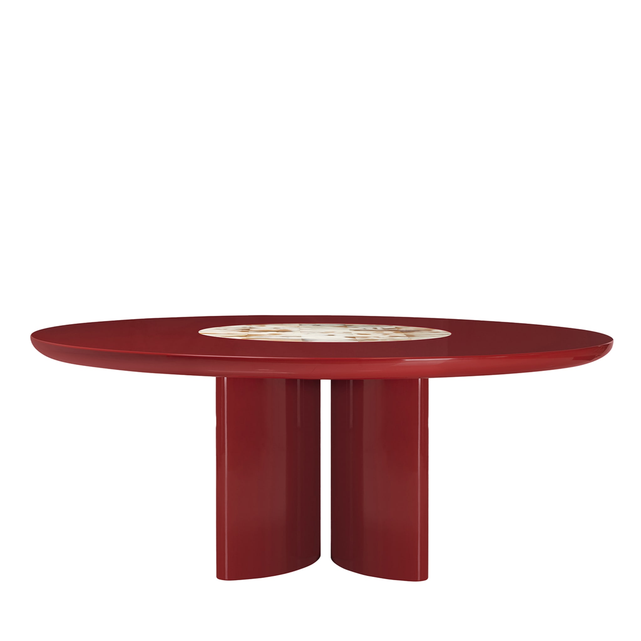 Tecla Round Red Dining Table - Main view