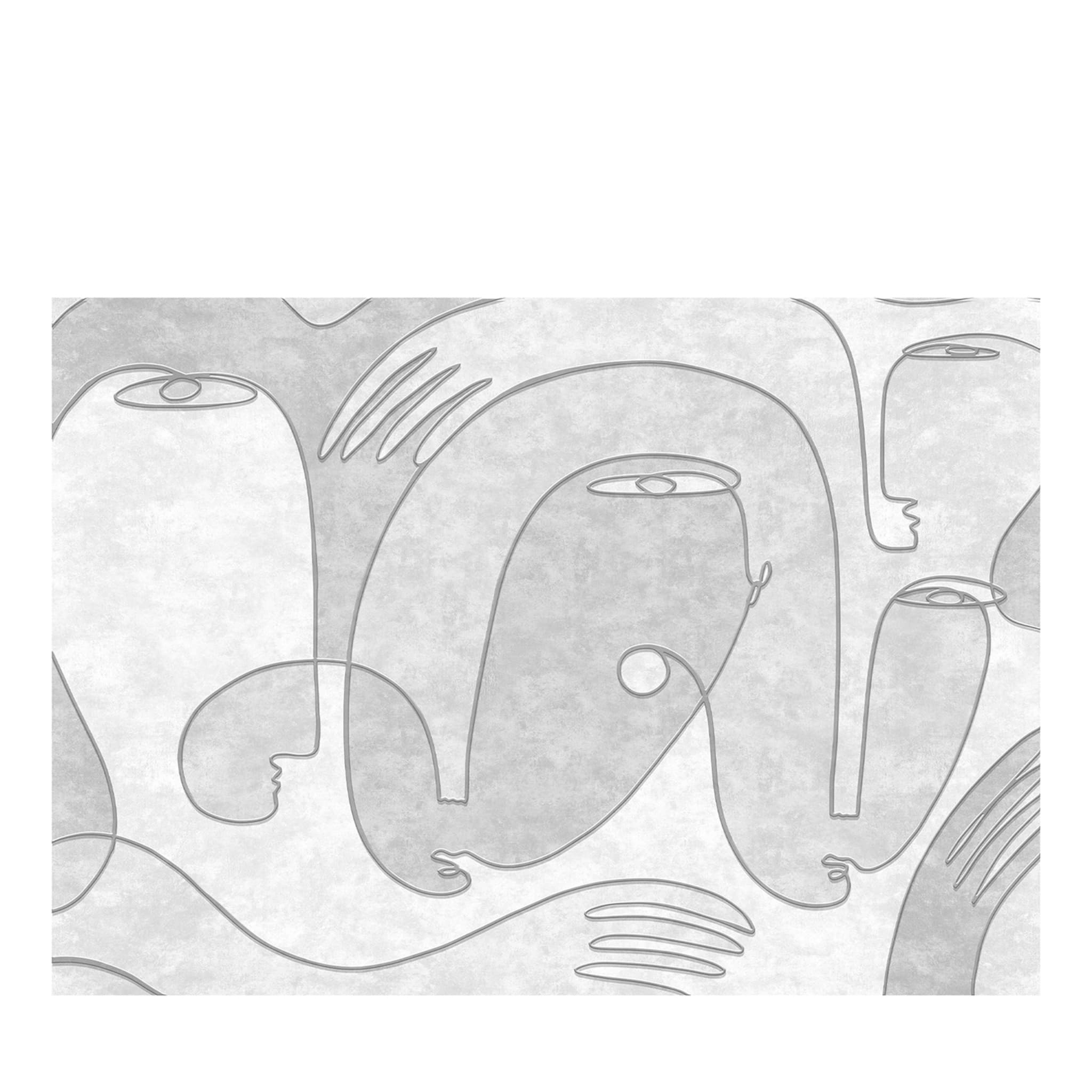Papier peint texturé grisâtre Oneline  - Vue principale
