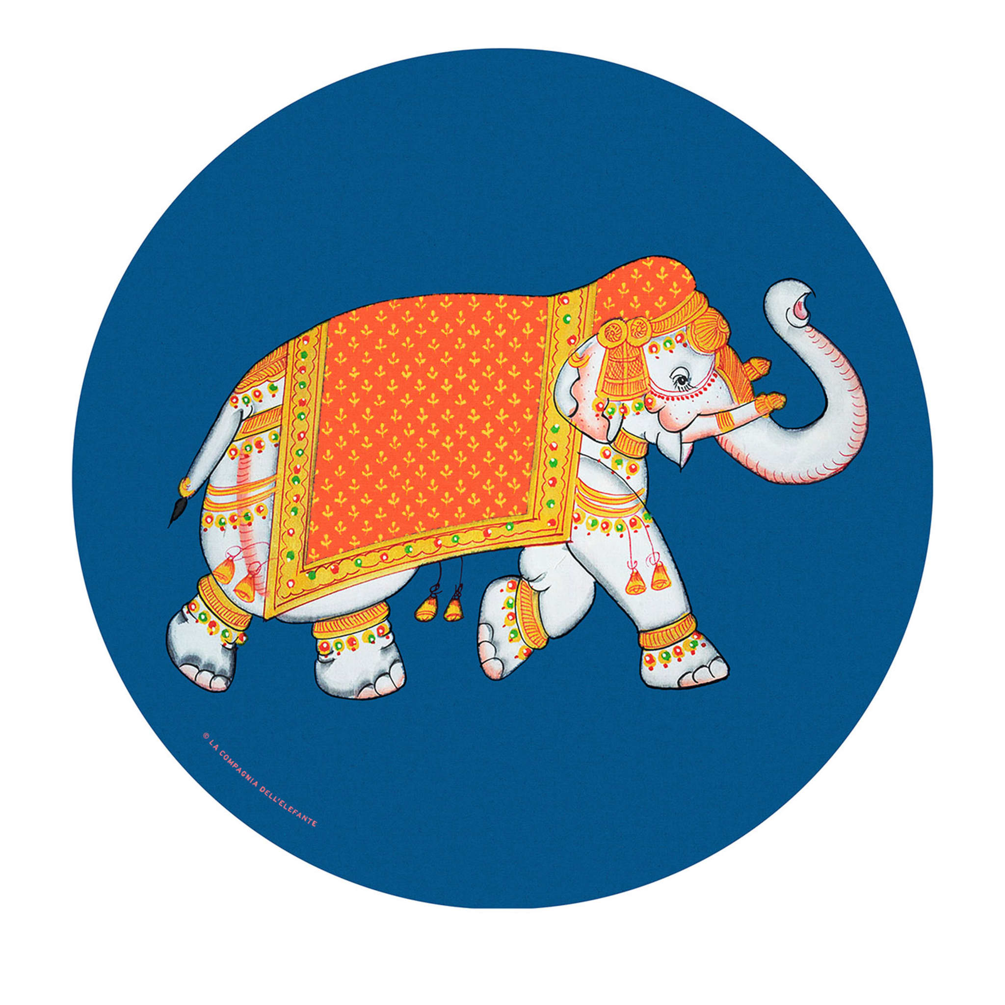 Elephant Set of 2 Blue Placemats - Main view