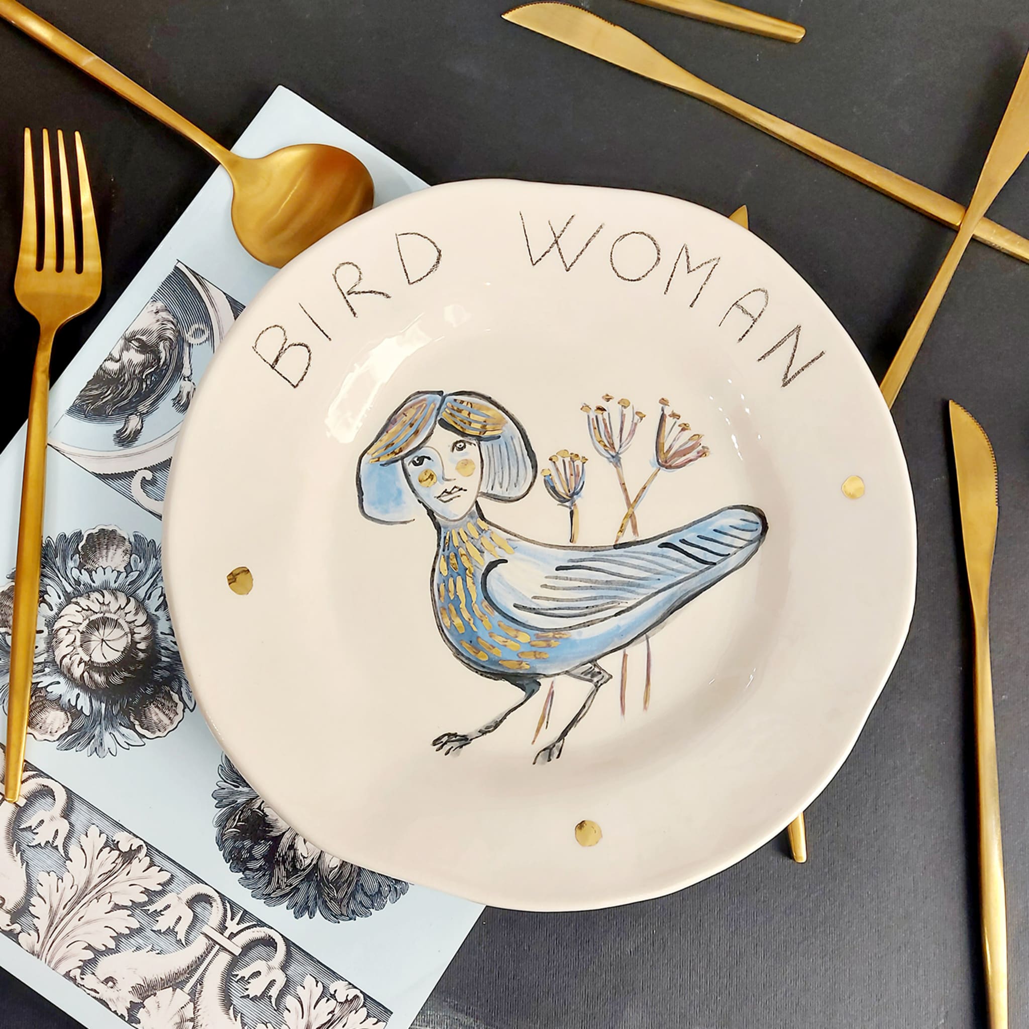 Snailwoman & Birdwoman Set of 2 Plates - Alternative view 2