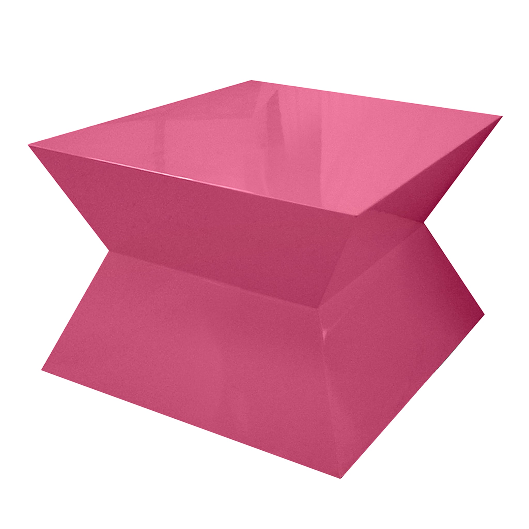 Pop & Op Pink Hourglass-Shaped Coffee Table by Carlo Rampazzi - Main view
