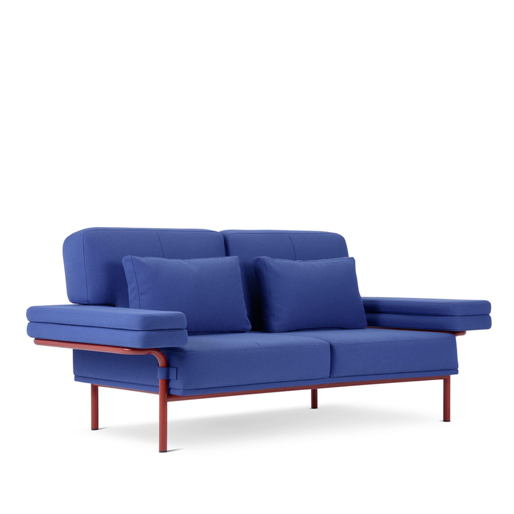 Leo 2-Seater Blue & Red Sofa by Daria Zinovatnaya - Alternative view 1