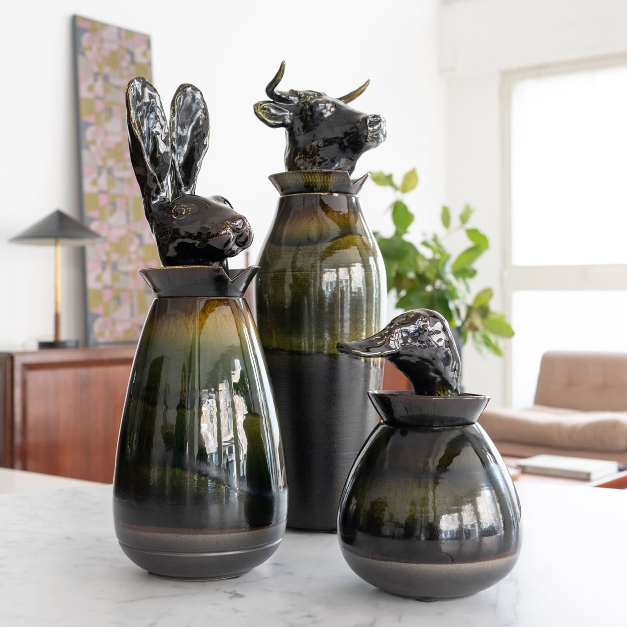 Canopo Lepre Schwarze Vase #2 - Alternative Ansicht 1