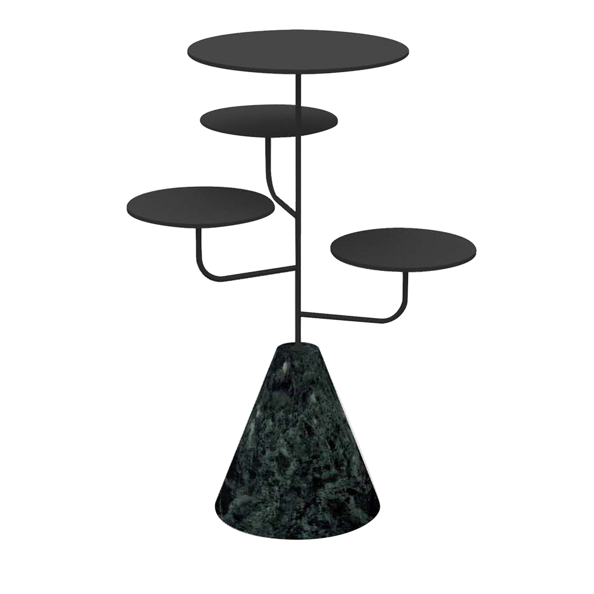 Condiviso 4-Tier Anthracite/Green Guatemala Serving Stand - Main view