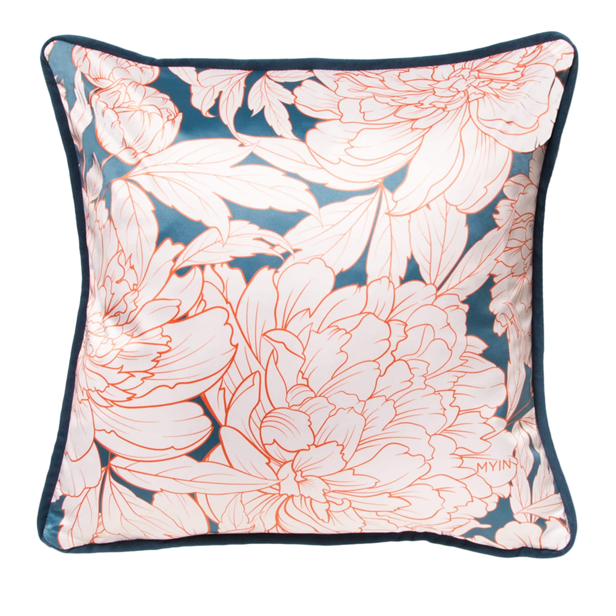 Mia Flora Satin Velvet Medium Cushion by Luciana Gomez - Main view