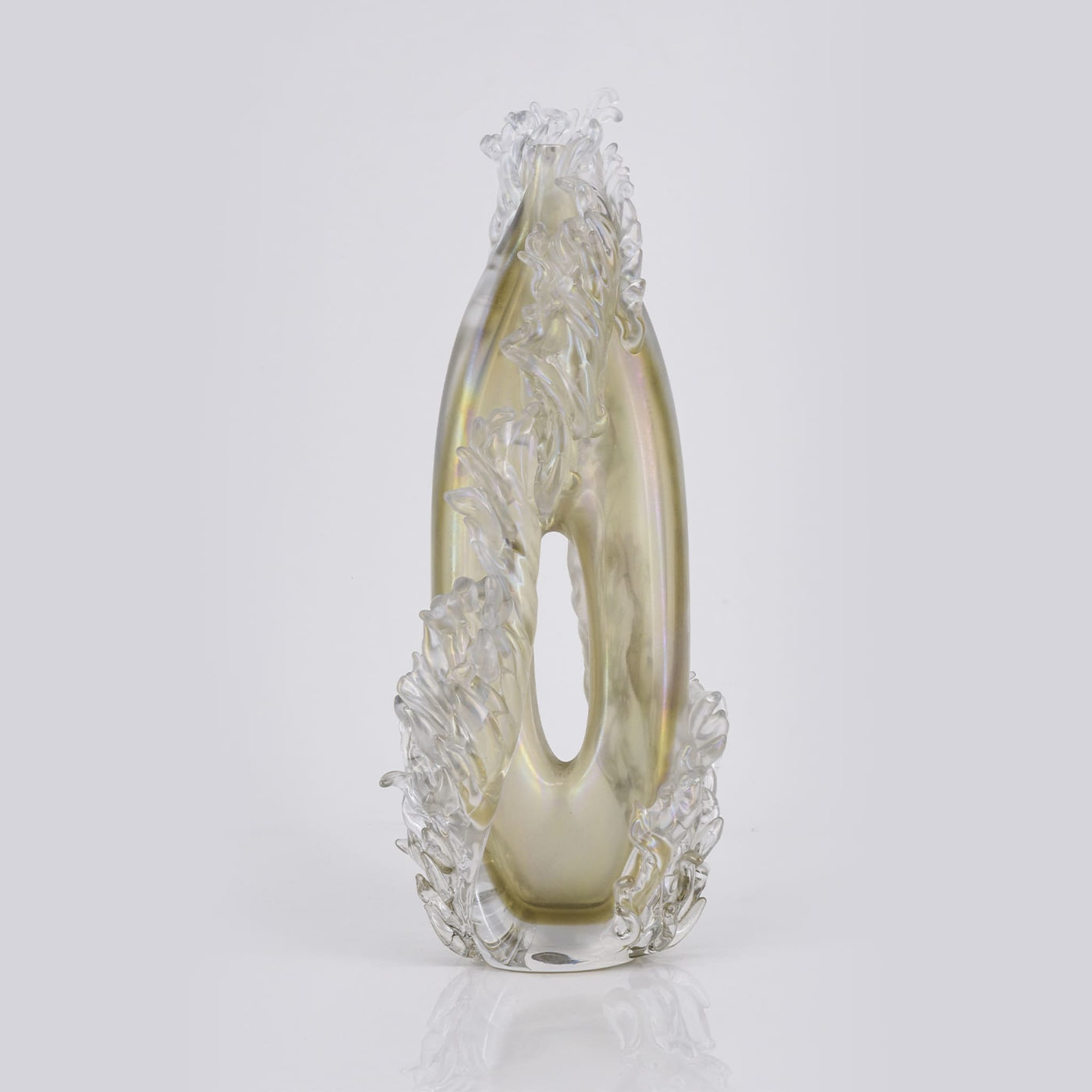 Plume Beige & Transparent Vase #2 - Alternative view 4