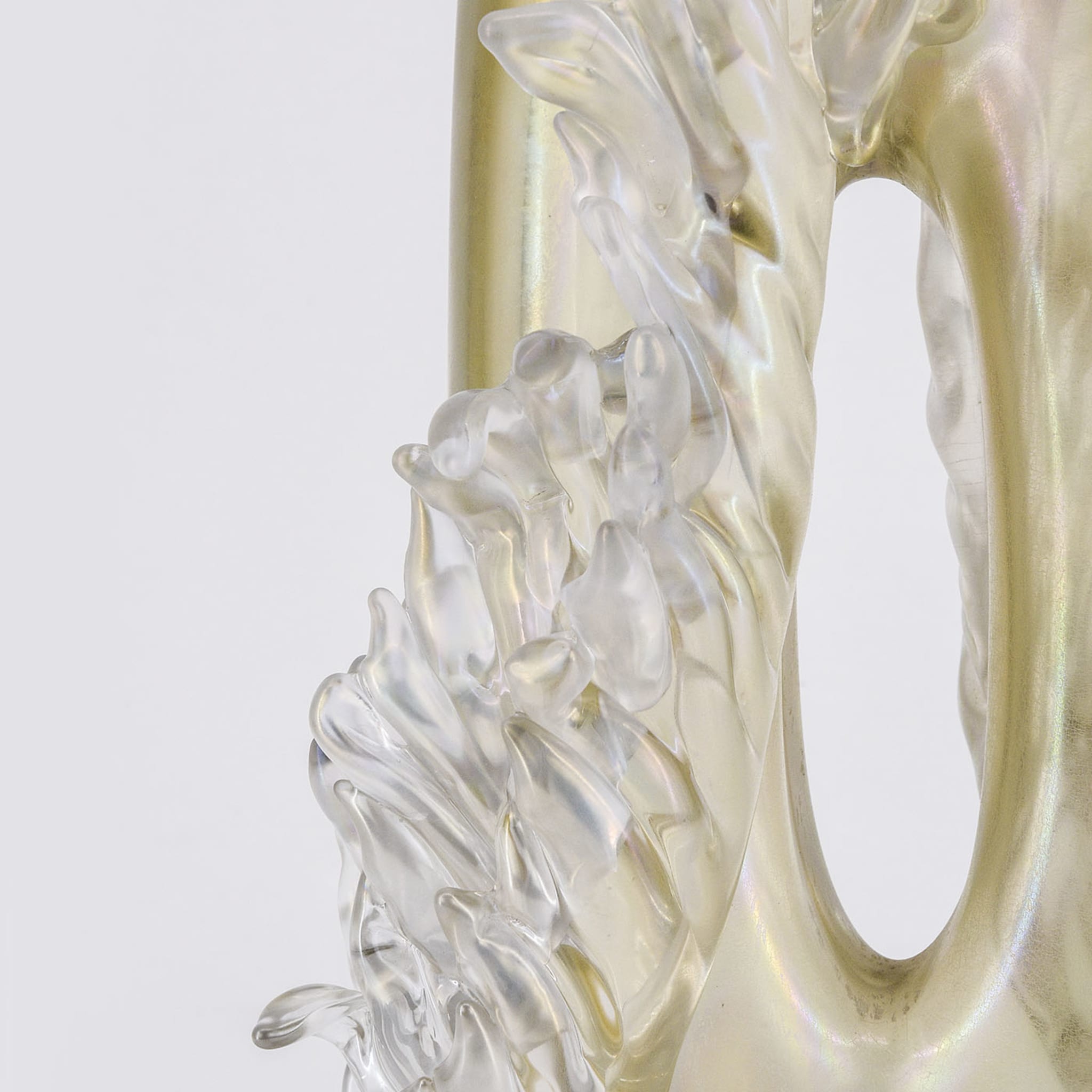 Plume Beige & Transparent Vase #2 - Alternative view 1