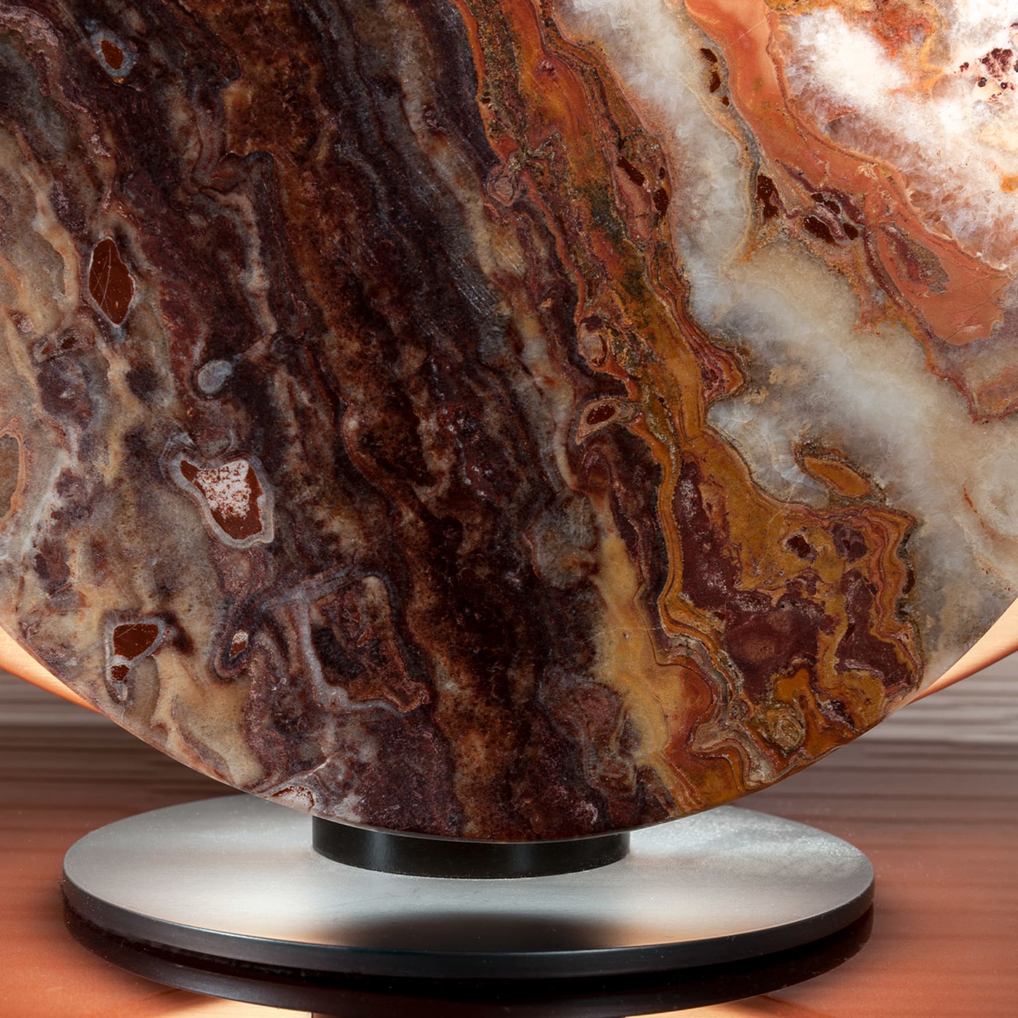 Clis Satin Copper and Purple Onyx Table Lamp - Alternative view 2