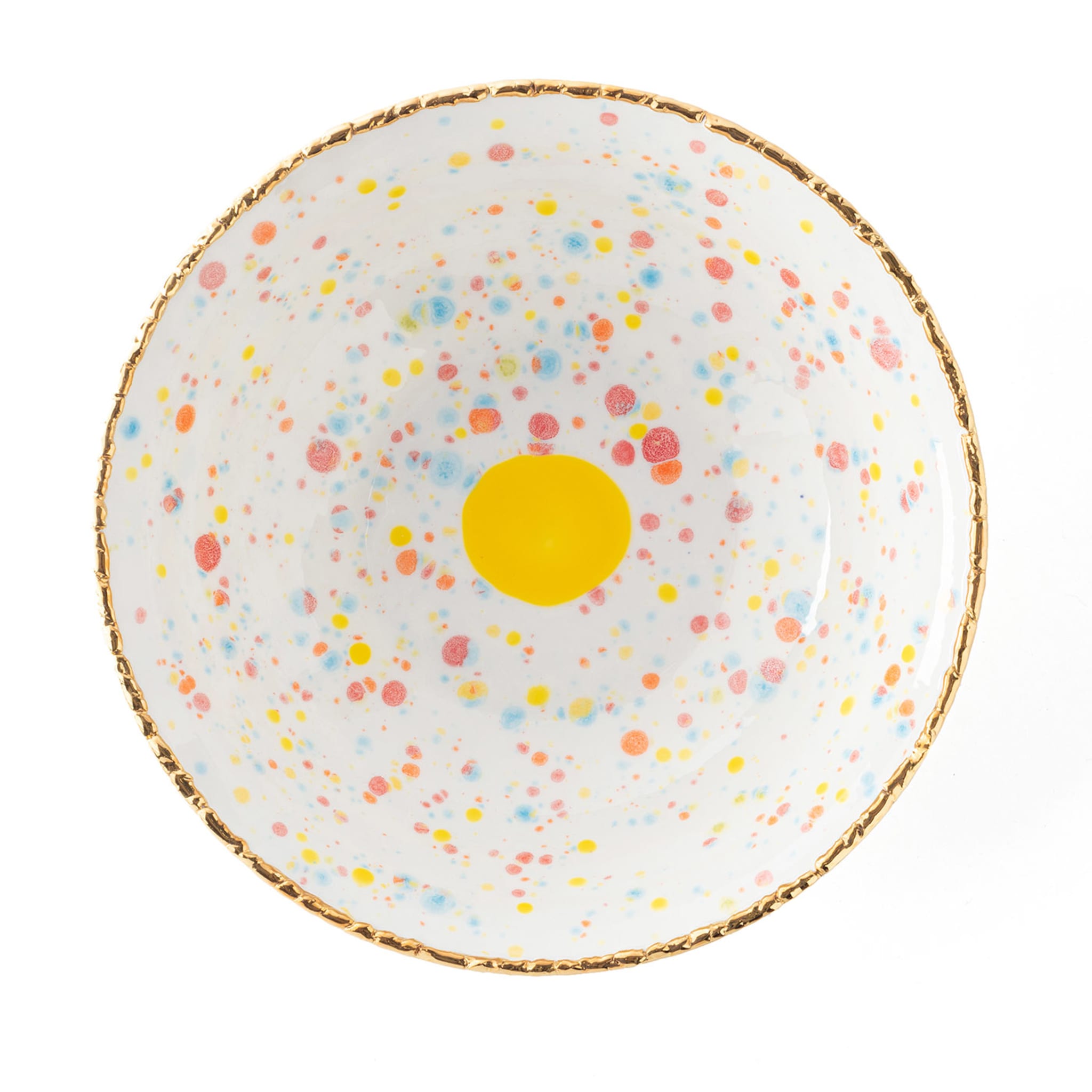 Confetti Small Salad Bowl with Crackled Rim - Alternative view 1