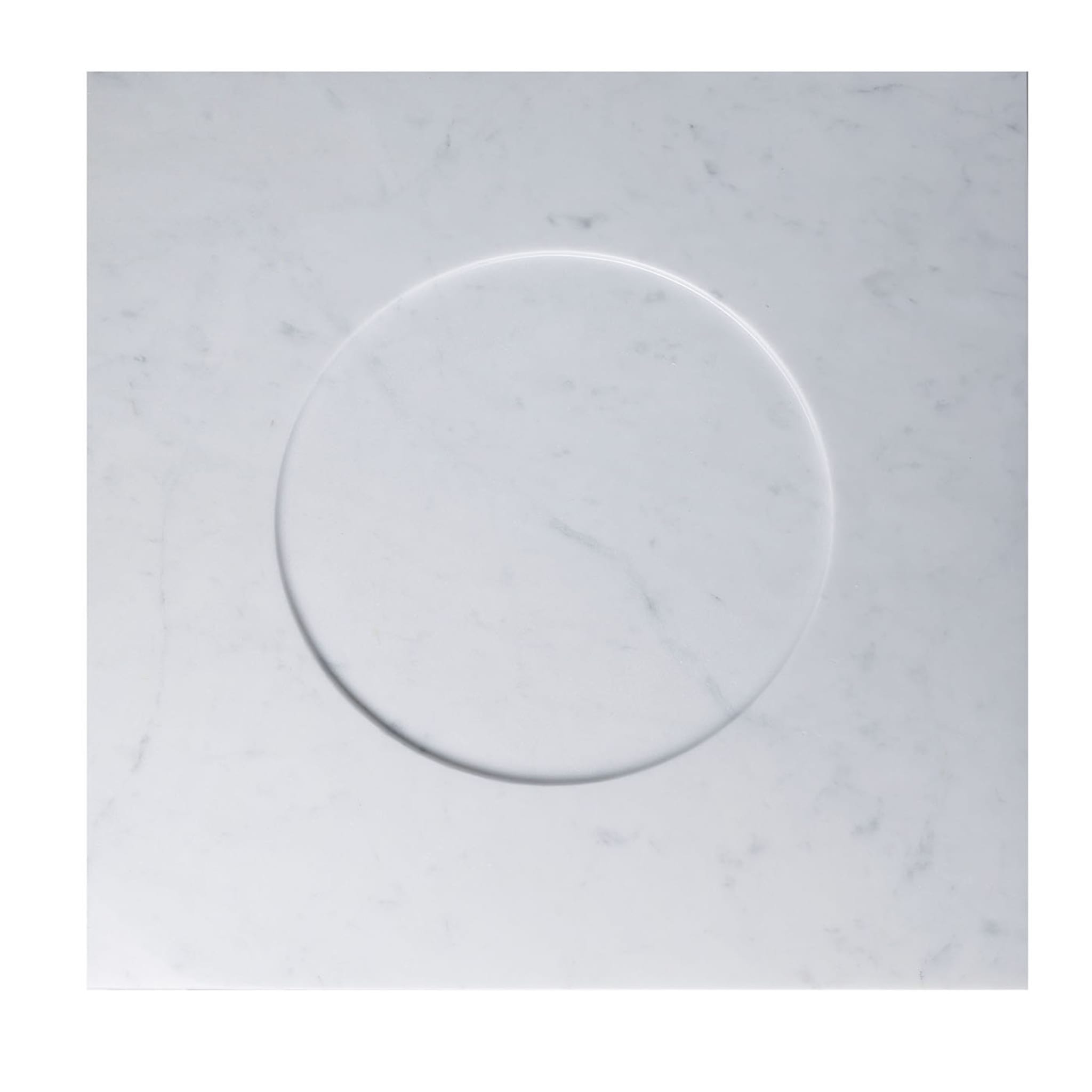 Teller Q aus weißem Carrara-Marmor - Hauptansicht