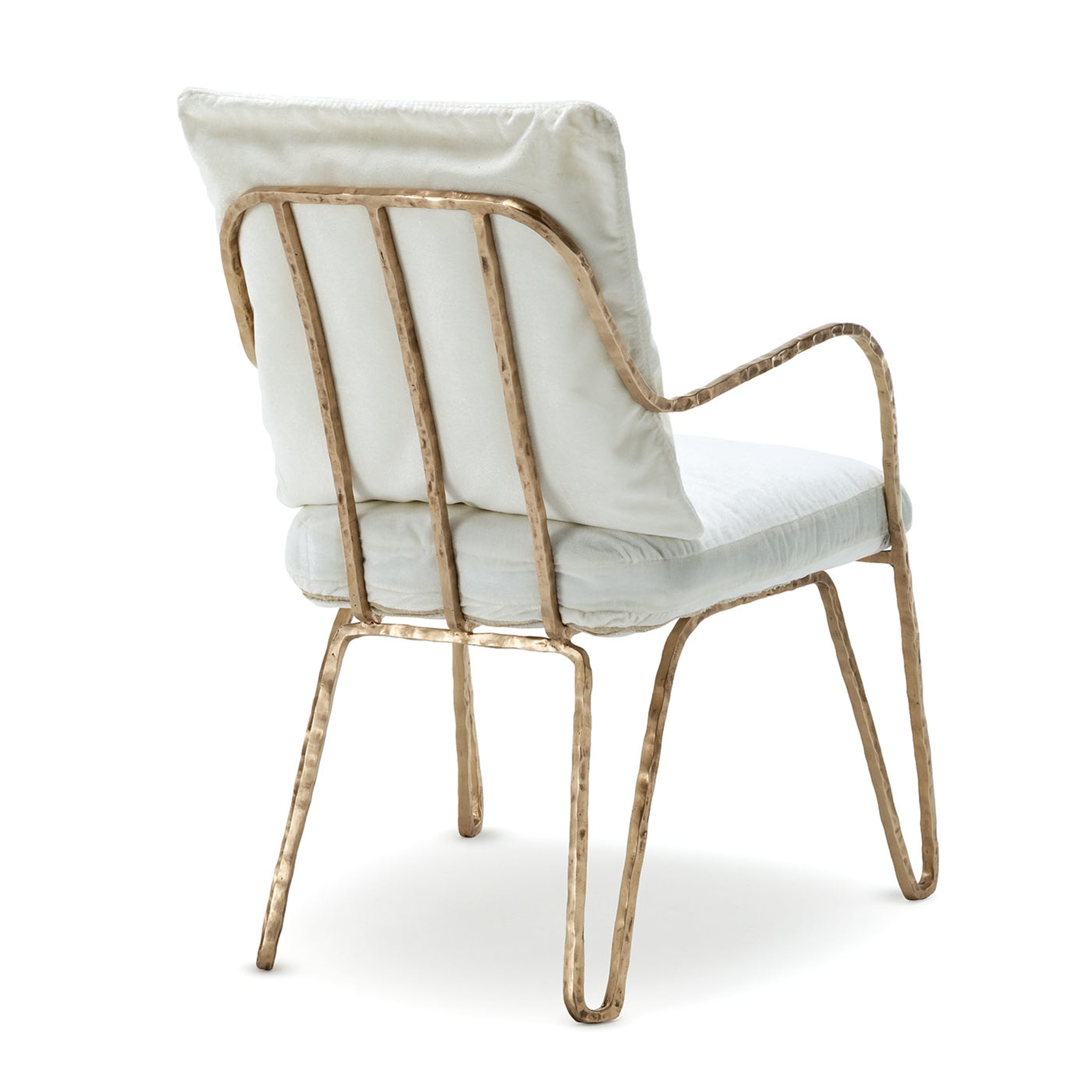 Moonlight White and Gold Low Chair - Alternative view 2
