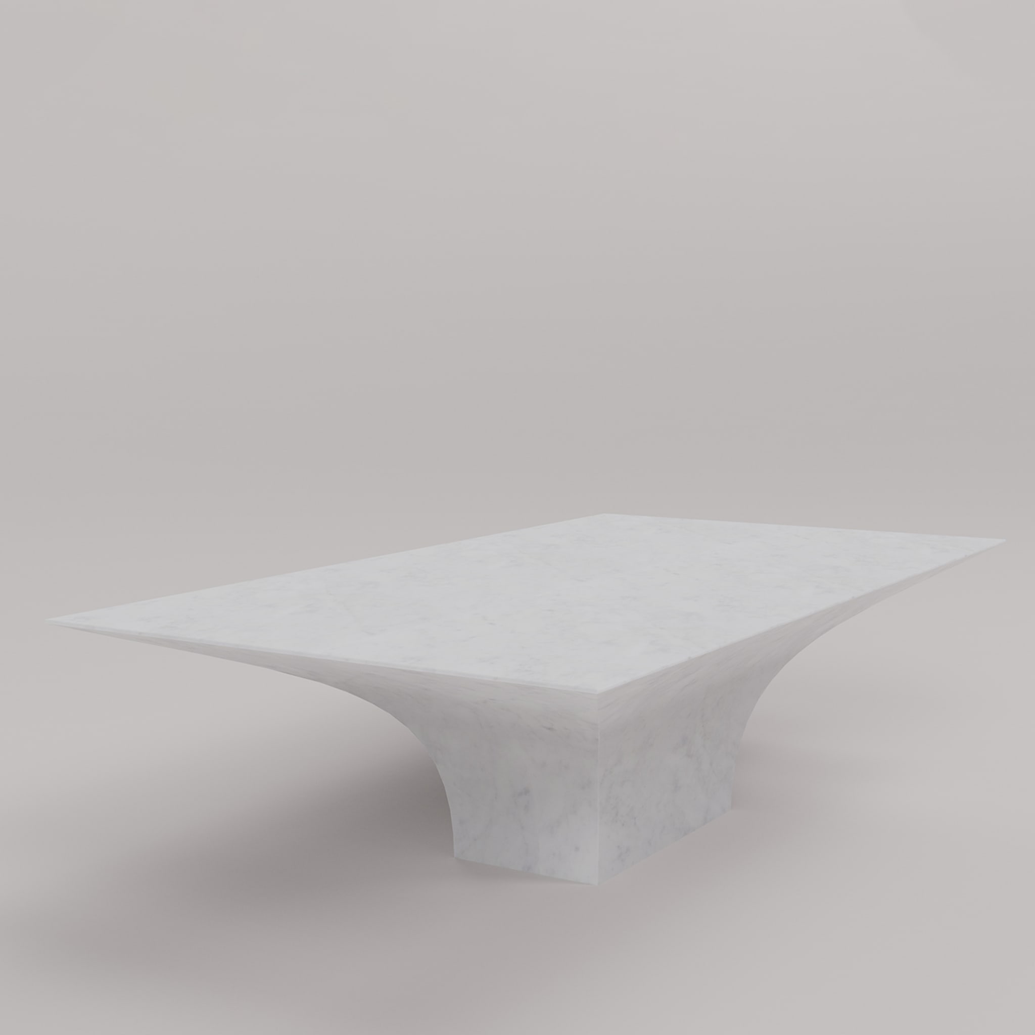 Tavolino rettangolare Sicorace in bianco di Carrara - Vista alternativa 2
