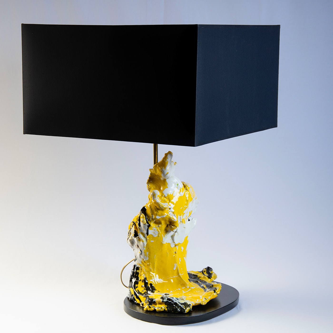 Lampe de table blanche et jaune Cascata D'Amore Angelo Salemi - Artemest