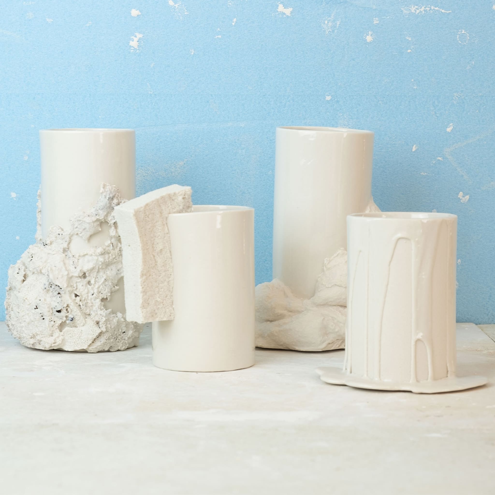 Set Of 4 Vases With Sponges And Lichens By Patricia Urquiola - Alternative view 1