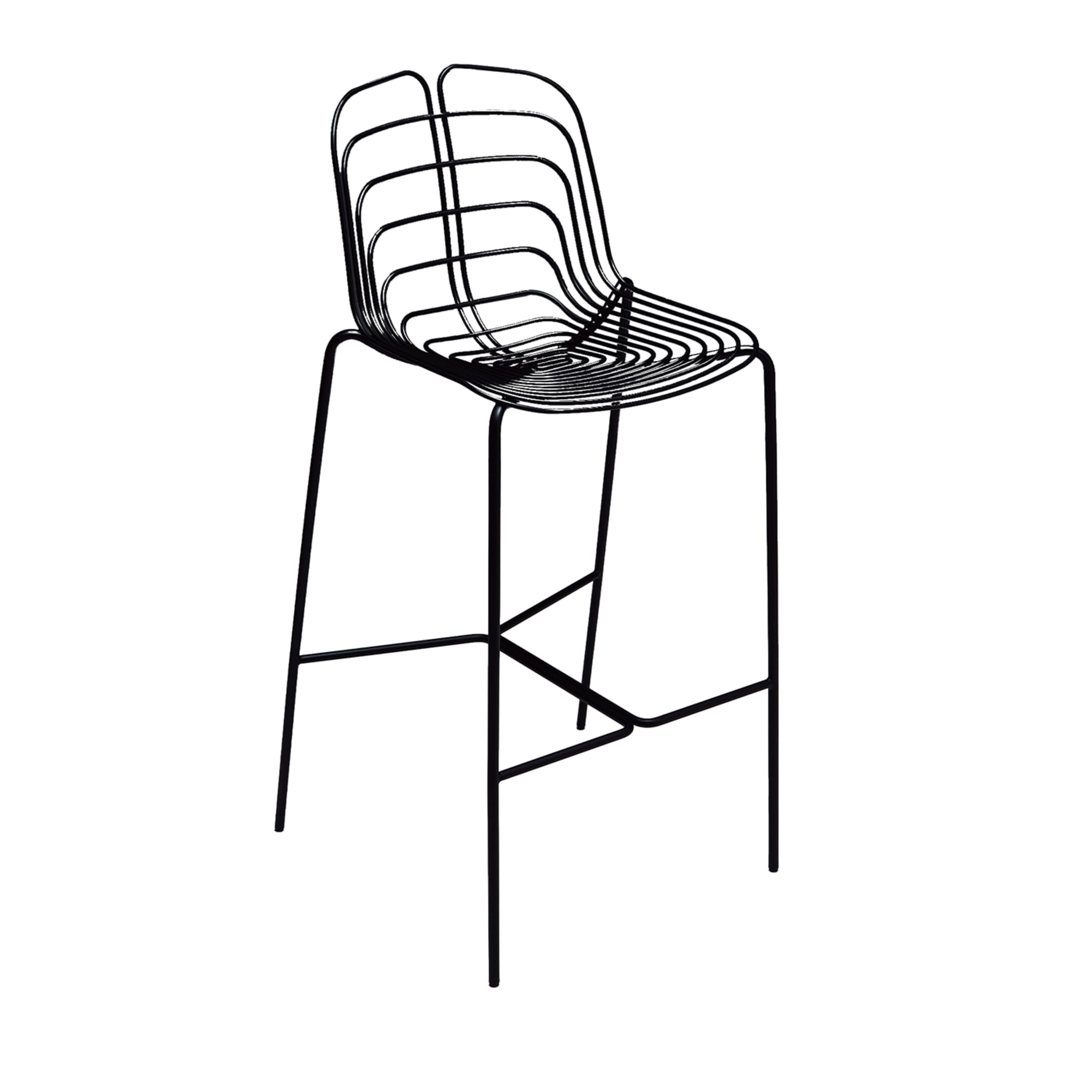 Wired Black Stool by Michael Young - Main view