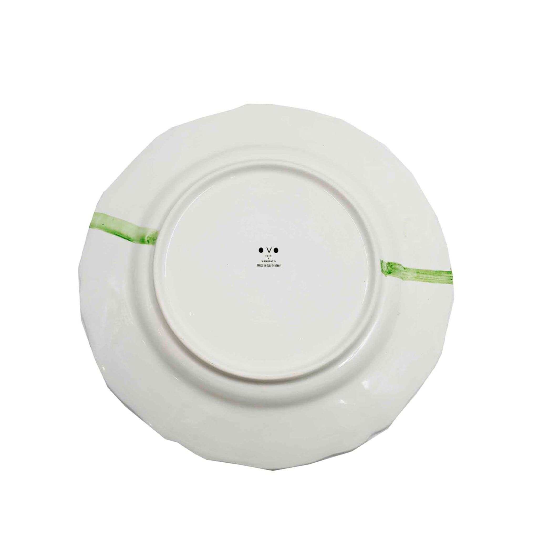 Green & Yellow Brushstrokes White Charger Plate - Alternative view 1