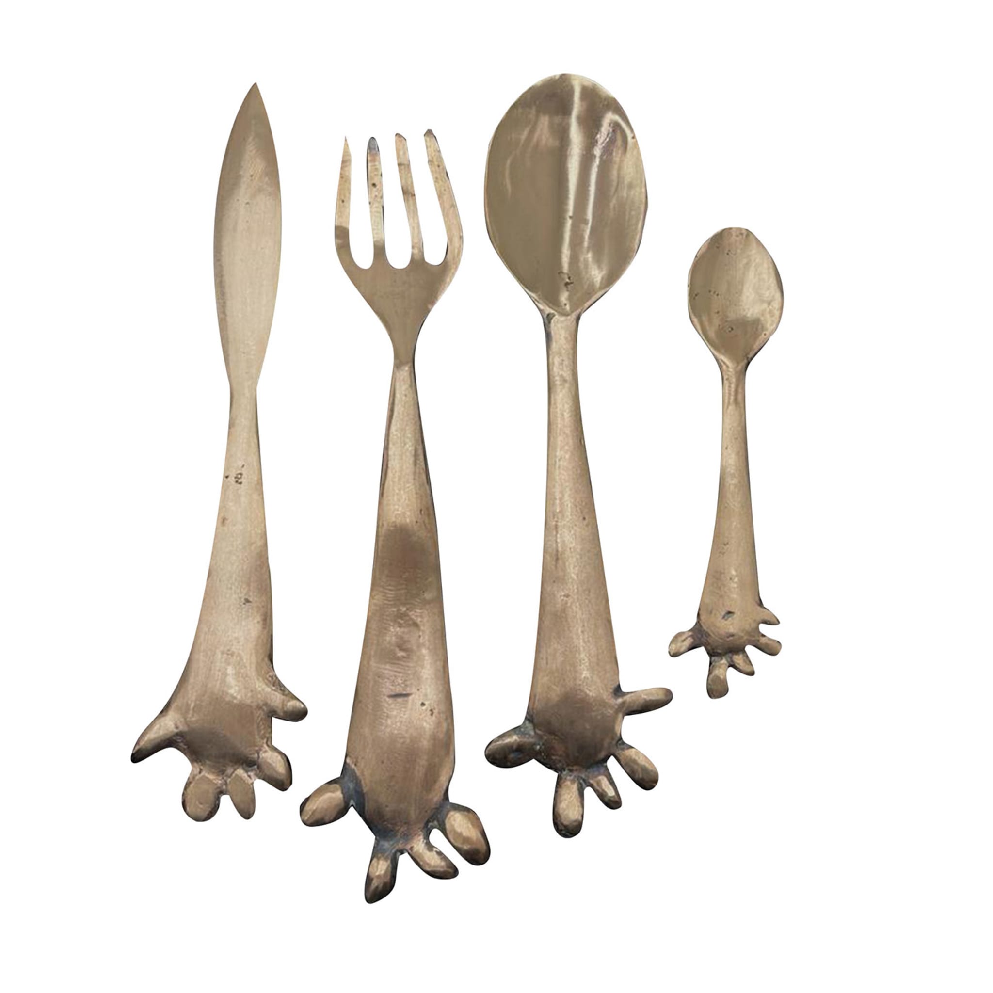 Hand-Chiseled 4-Piece Cutlery Set #3 - Main view