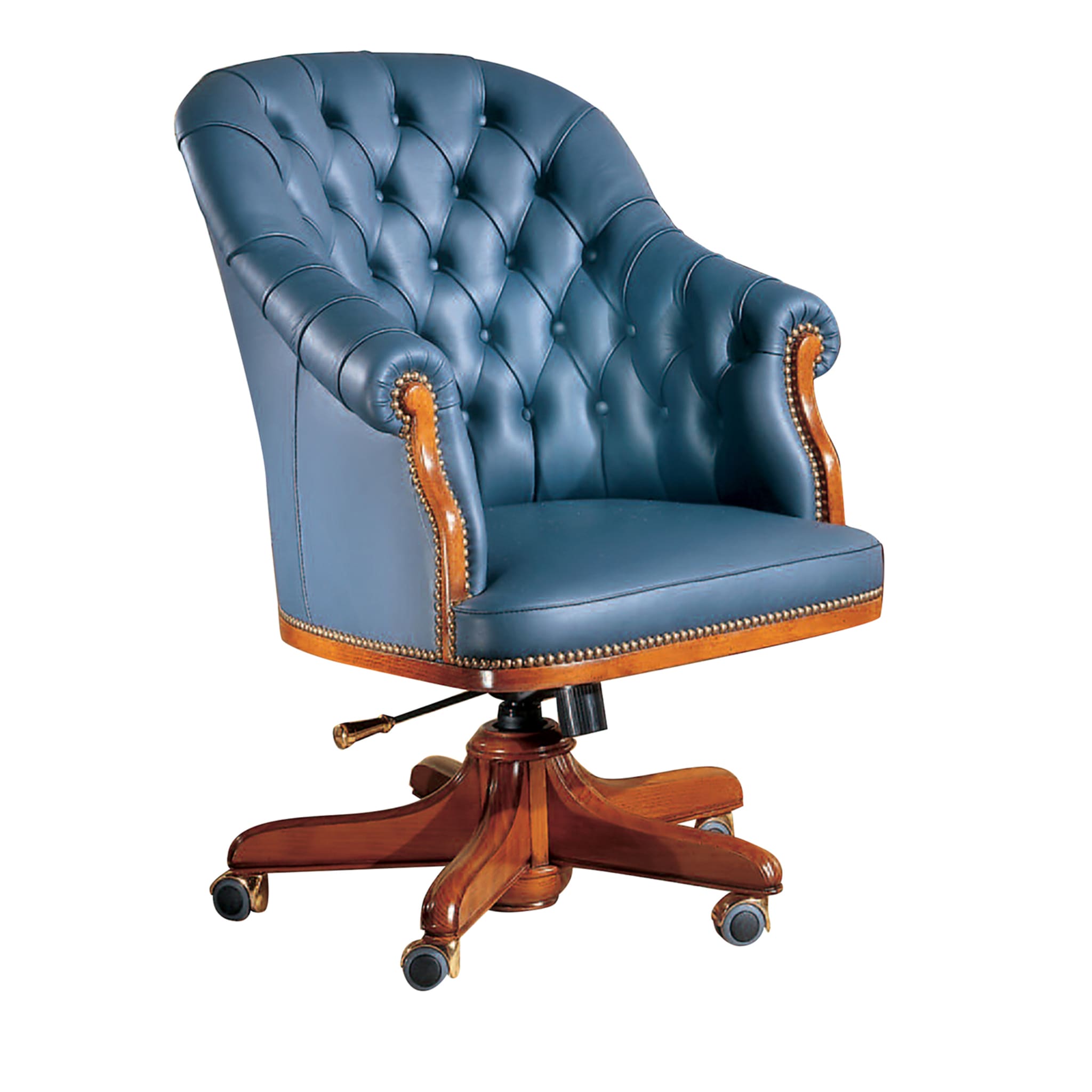 Blue Leather Armchair - Main view