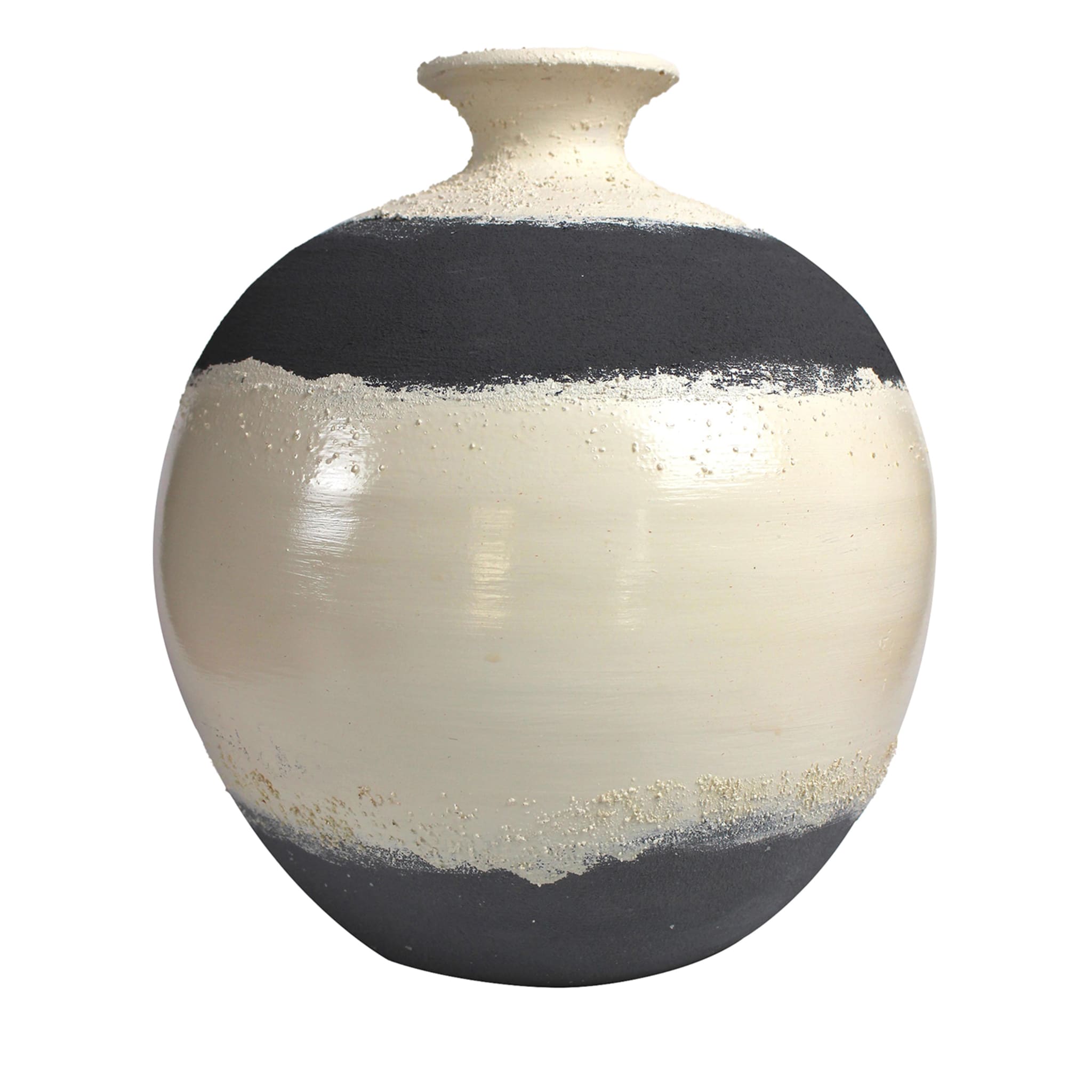 Bulging Gray & Beige Vase 23 by Mascia Meccani - Main view