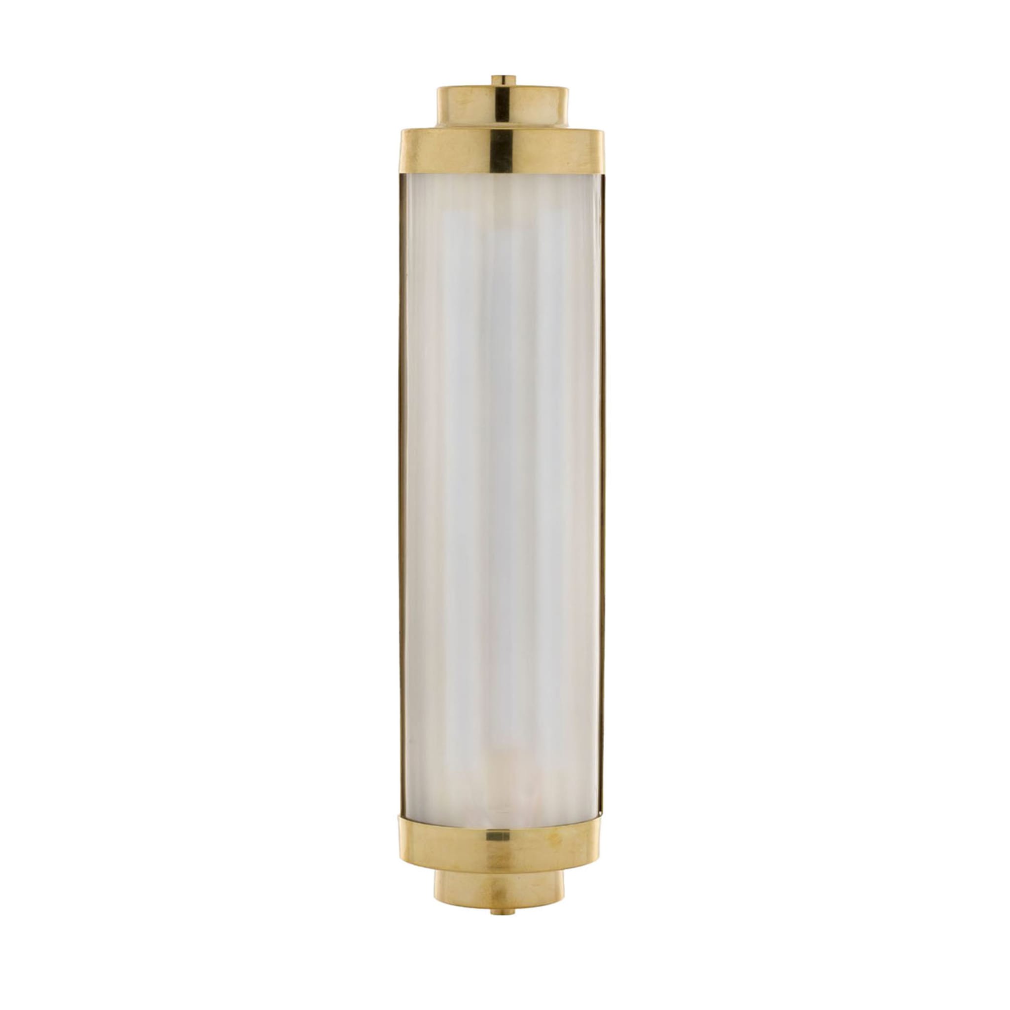 Canneté Semi-cylindrical Brass Wall Sconce - Main view