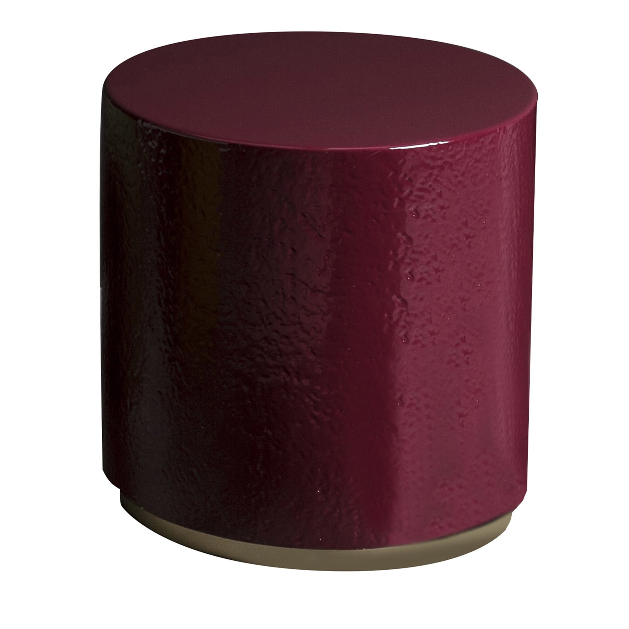 Purple Pouf and Side Table - Main view