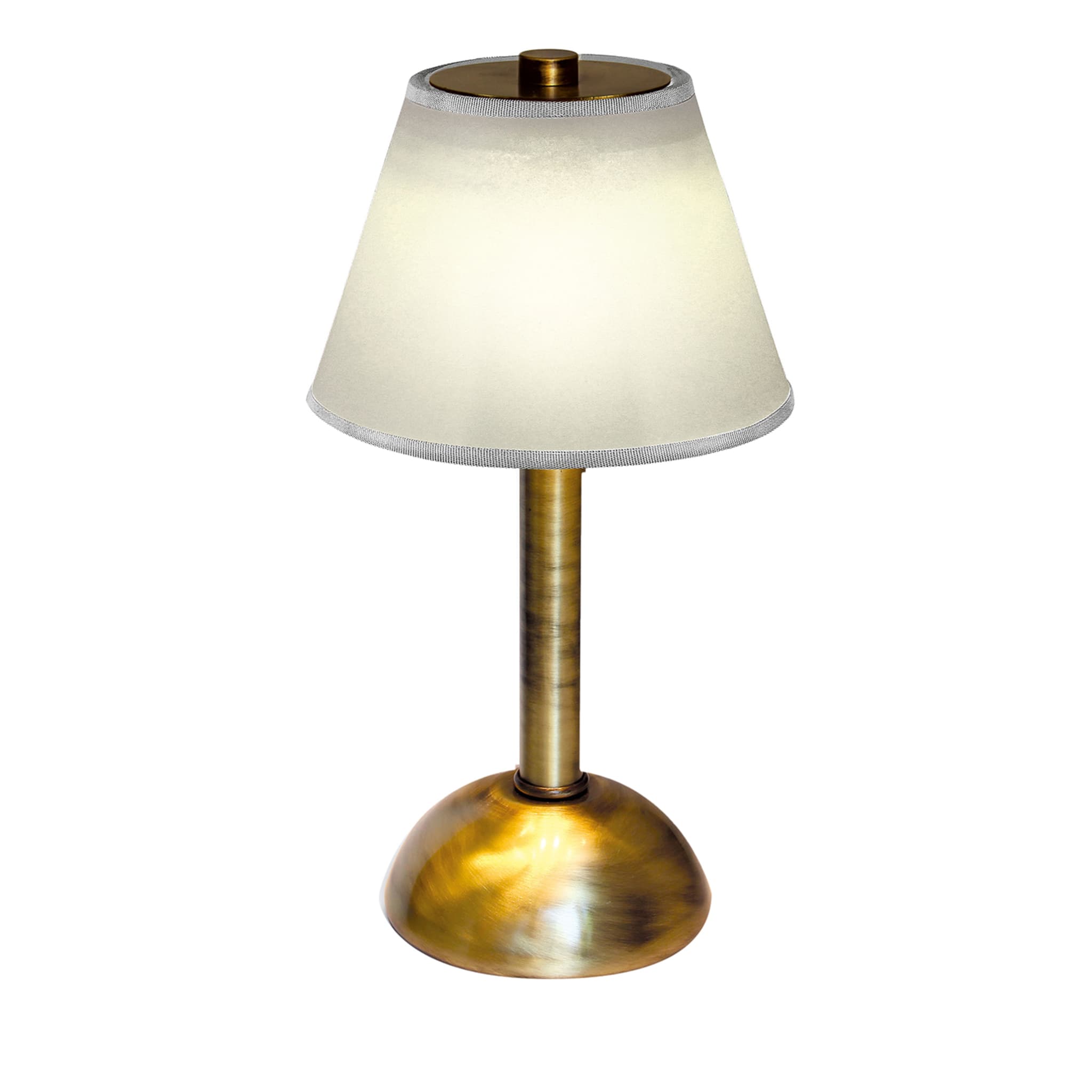 Moon Pergamena & Brushed Bronze Table Lamp by Stefano Tabarin - Main view