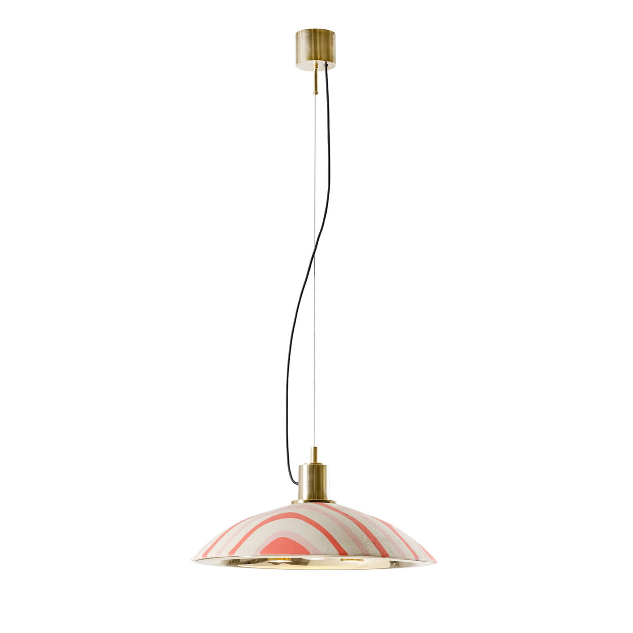 7306/RS Patterned Rose-Toned Pendant Lamp - Main view