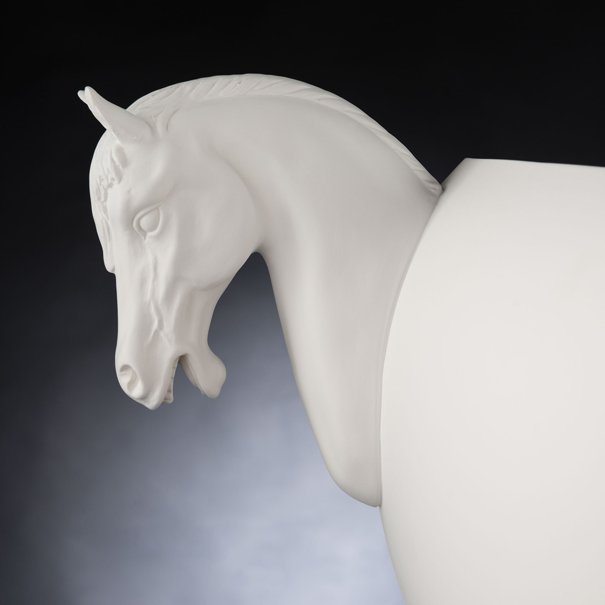 Horse Small White Decorative Vase - Alternative view 1