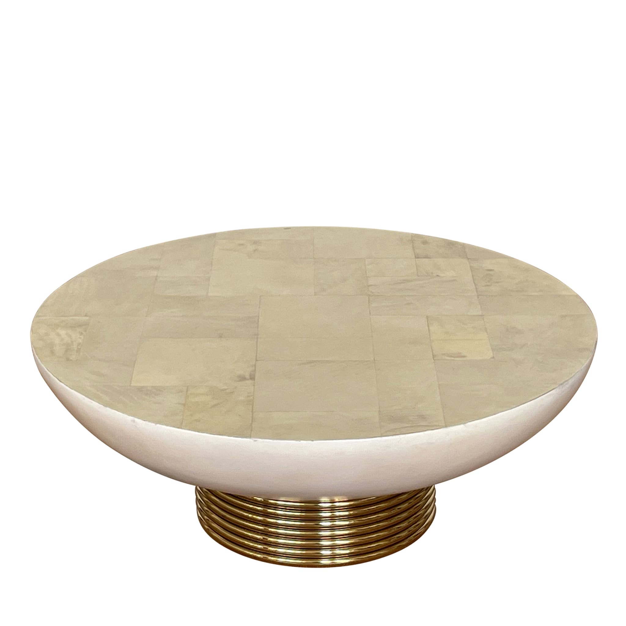 Parchment-Top Round Coffee Table - Main view