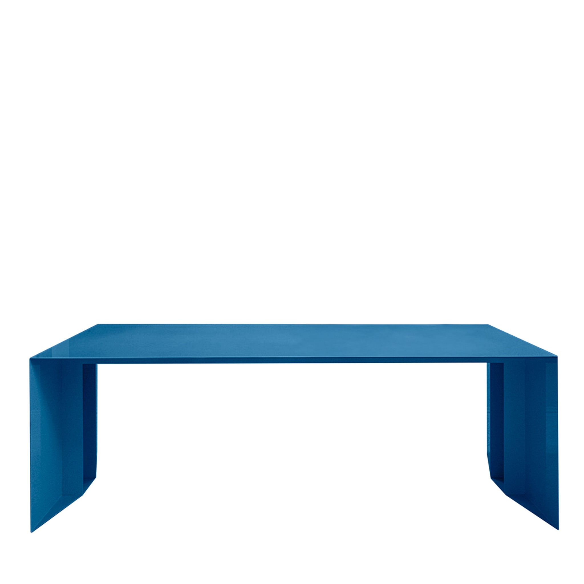 S3 Table à manger en fer bleu  - Vue principale