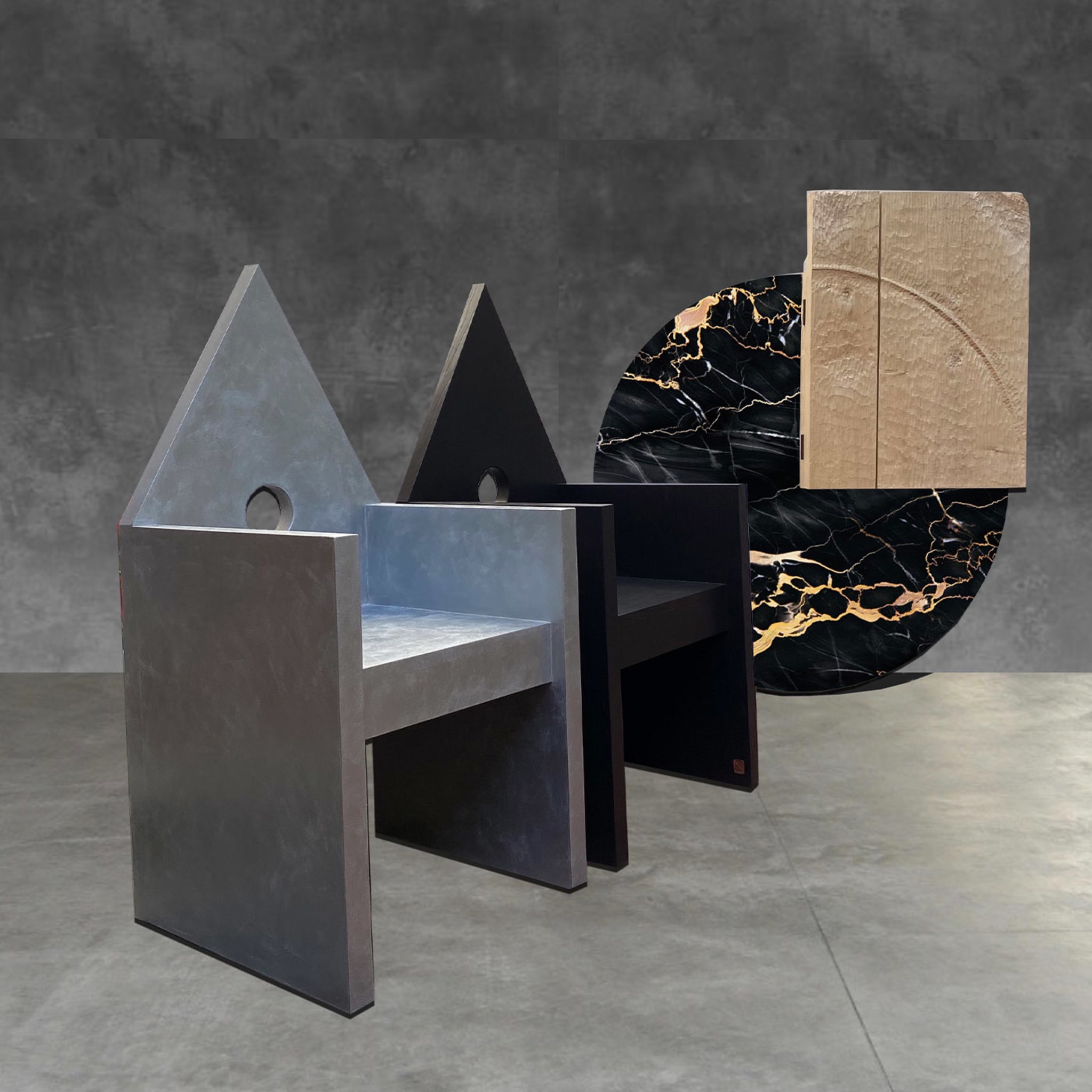 Luna Portoro Asymmetrical Sideboard by Pietro Meccani - Alternative view 4