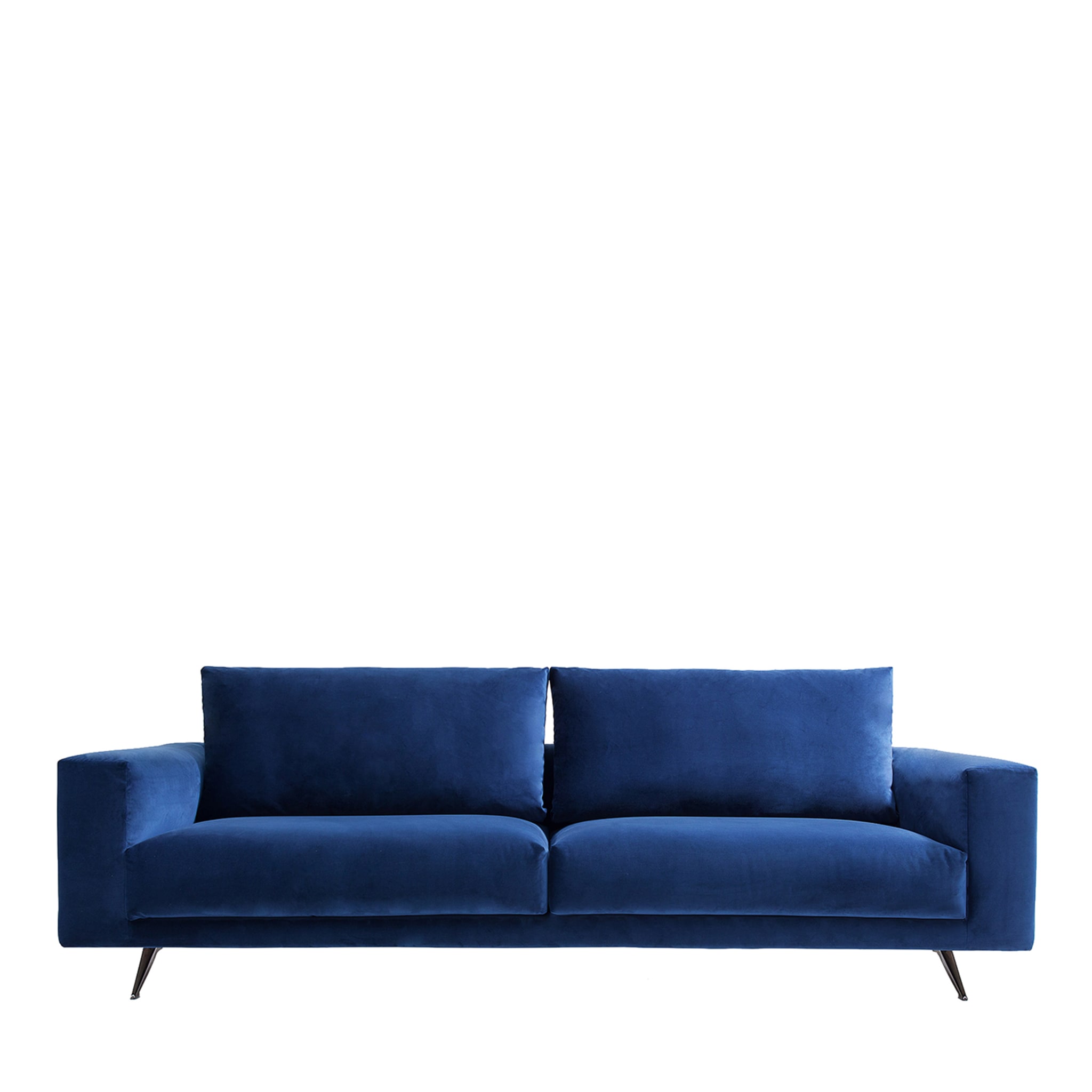 Re Set 580 Canapé bleu avec coussins rectangulaires par G. Landoni - Vue principale