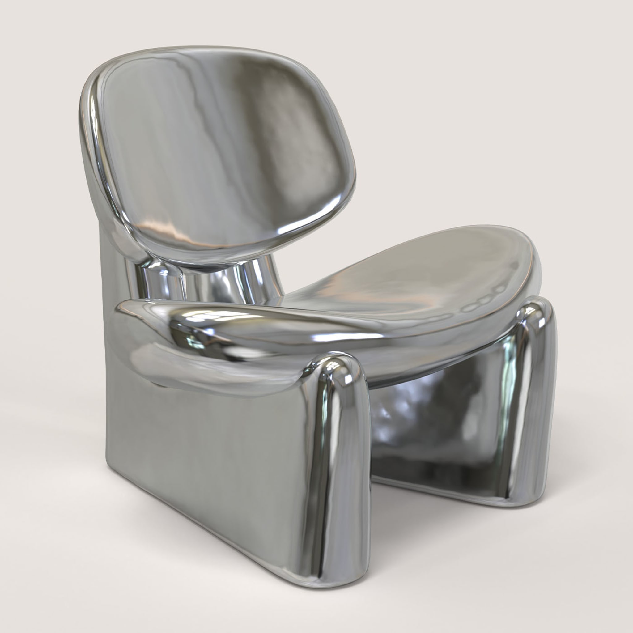 Pau V1 Silver Sculptural Chair - Alternative view 5