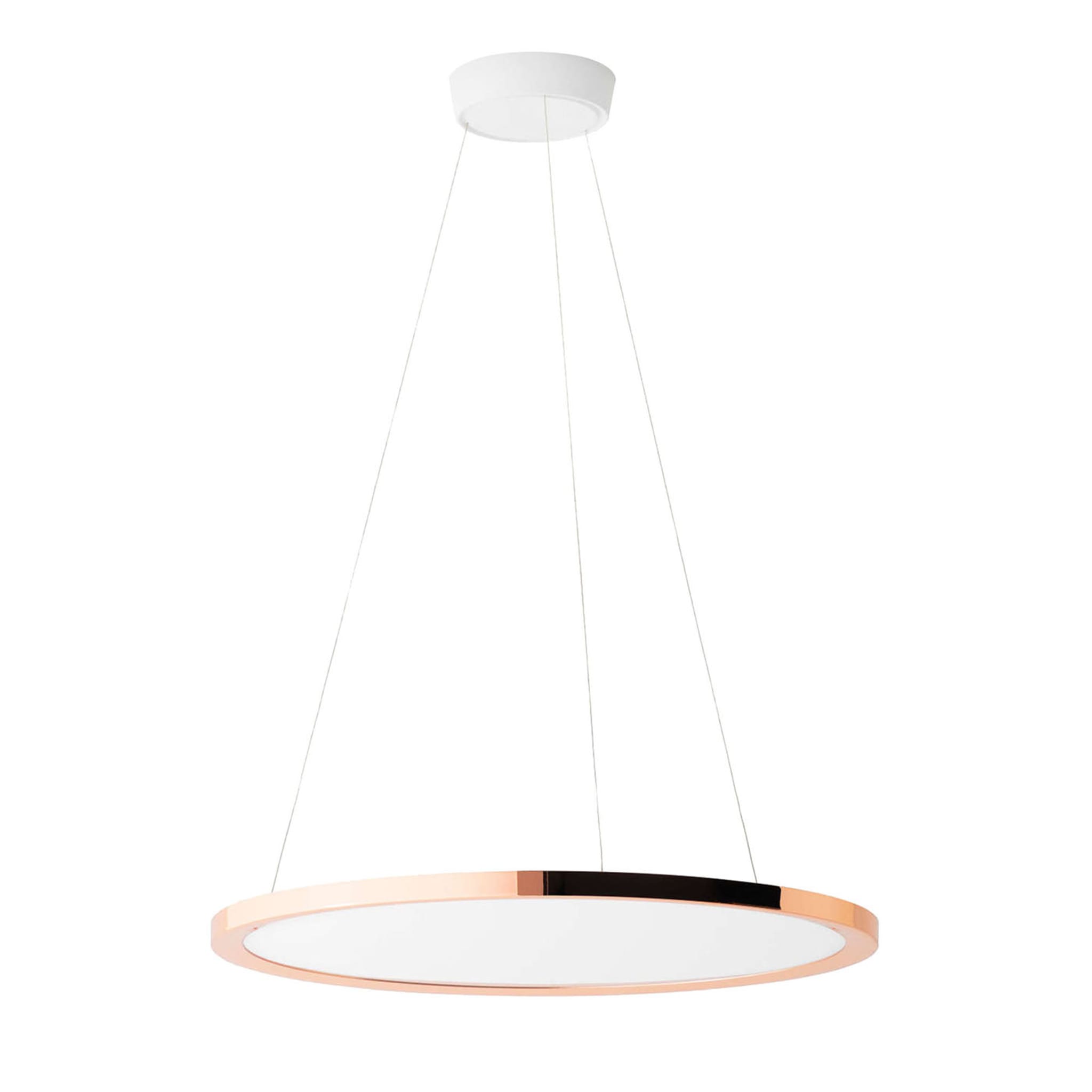 Hinomaru P Wide Pink Gold Suspension Lamp (lampe à suspension) - Vue principale