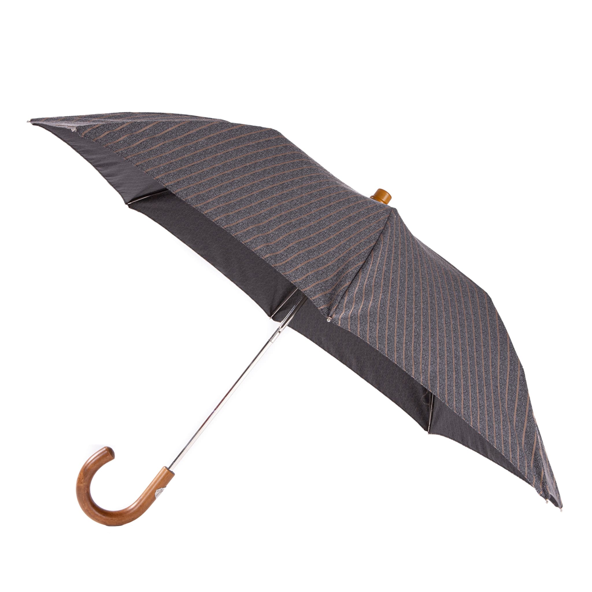 Gray Stripe Foldable Umbrella - Main view
