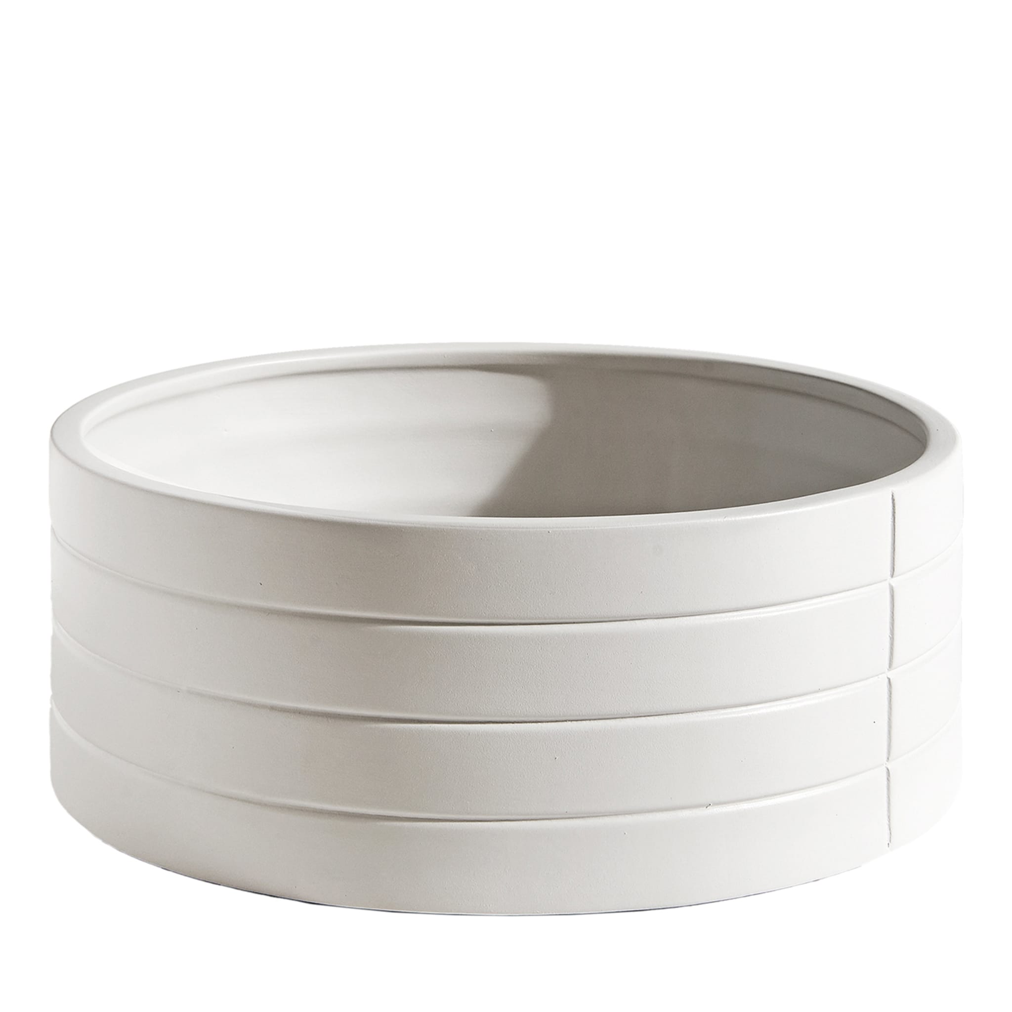 Rikuadra Weiße Keramik-Vase #1 - Hauptansicht