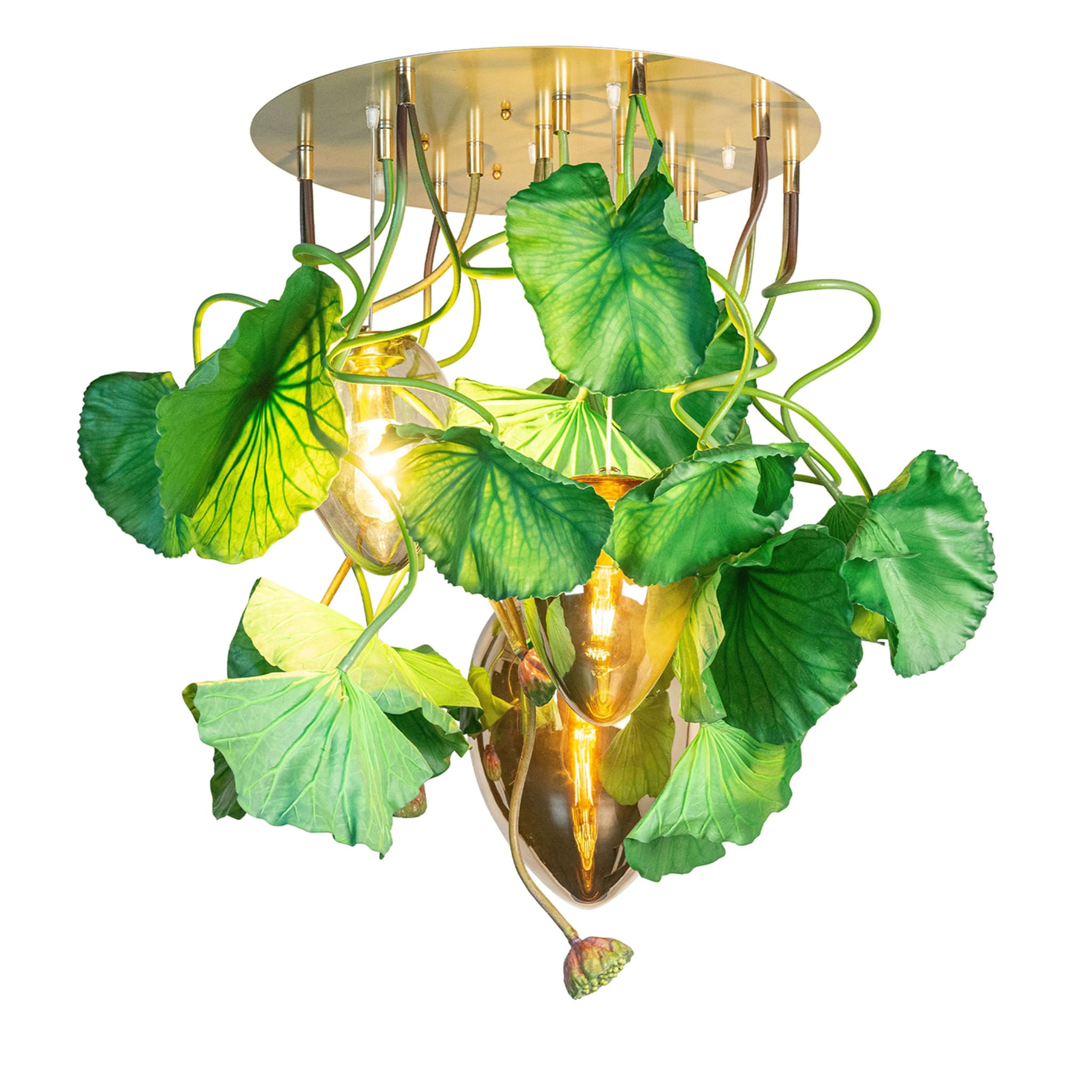 Flower Power Lotus Dichondra Runder Kronleuchter - Hauptansicht